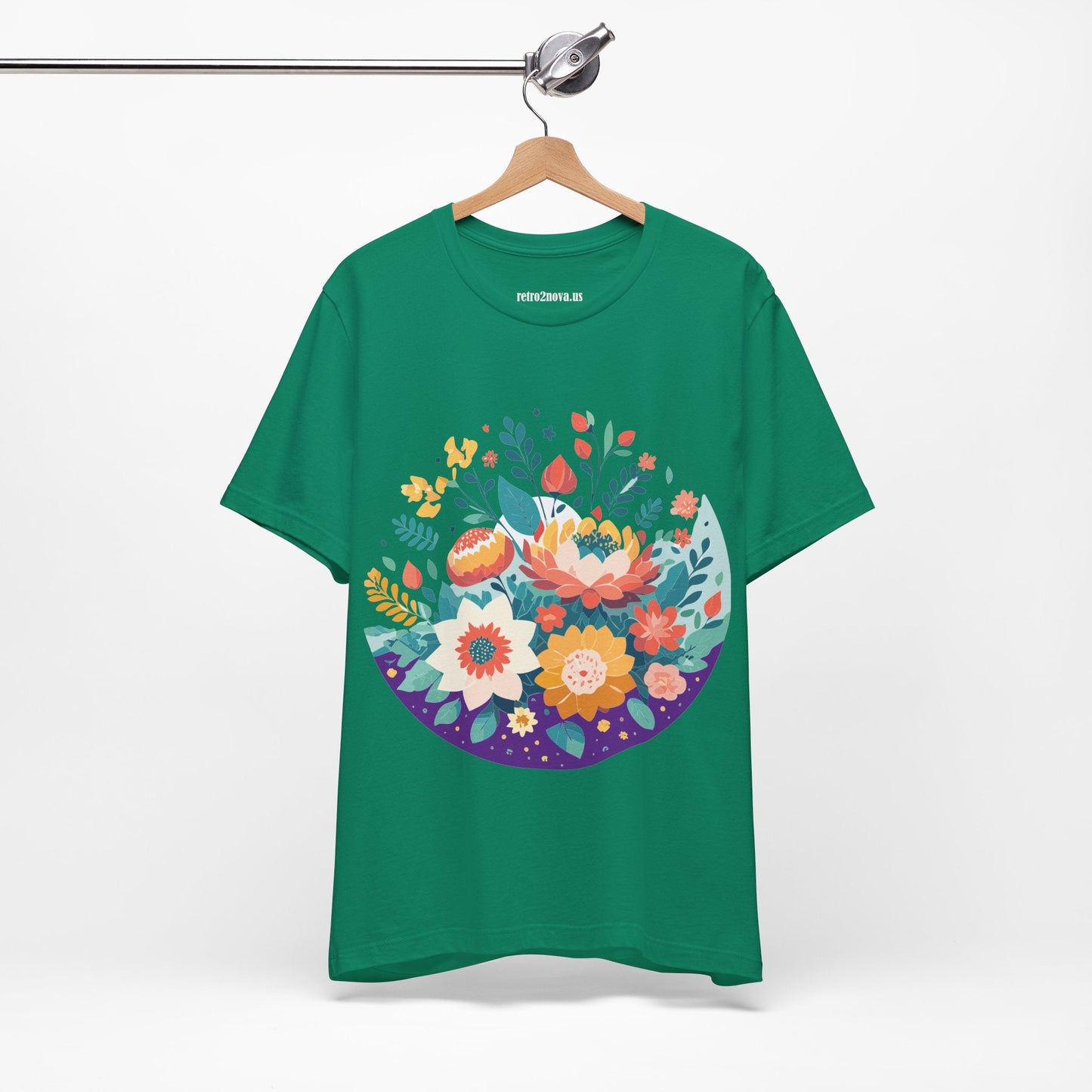 Flowers Shirt Floral Shirt Unisex Jersey Short Sleeve Tee Breathable Fabric Free Shipping