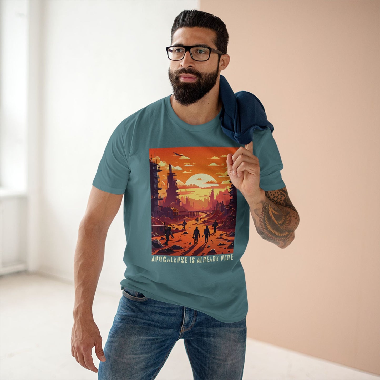 Cataclysm Shirt Doomsday Tee Unisex Premium Cotton Staple Tee Original Art Design By Retro2Nova