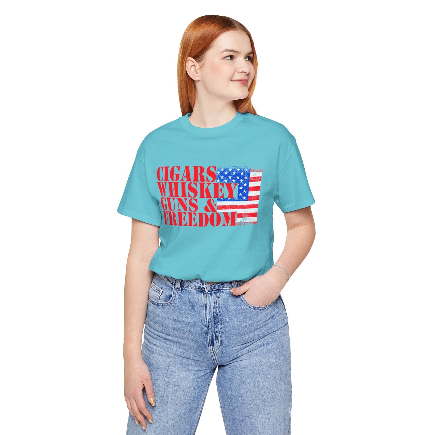 American Flag Graphic Unisex Cotton T-Shirt a2