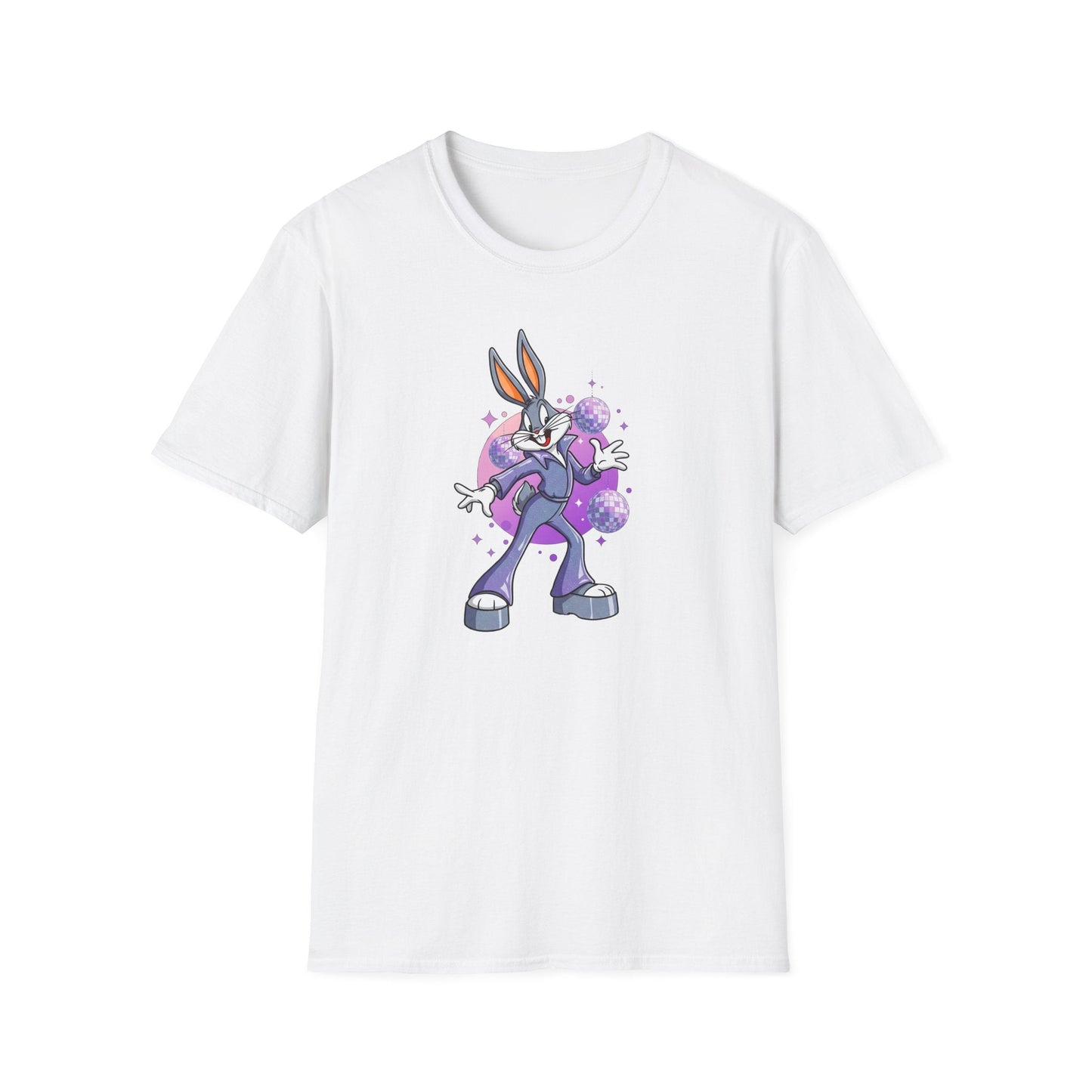 Cartoon Bunny Graphic Unisex Cotton Animal Animation Artwork Design Tee 5