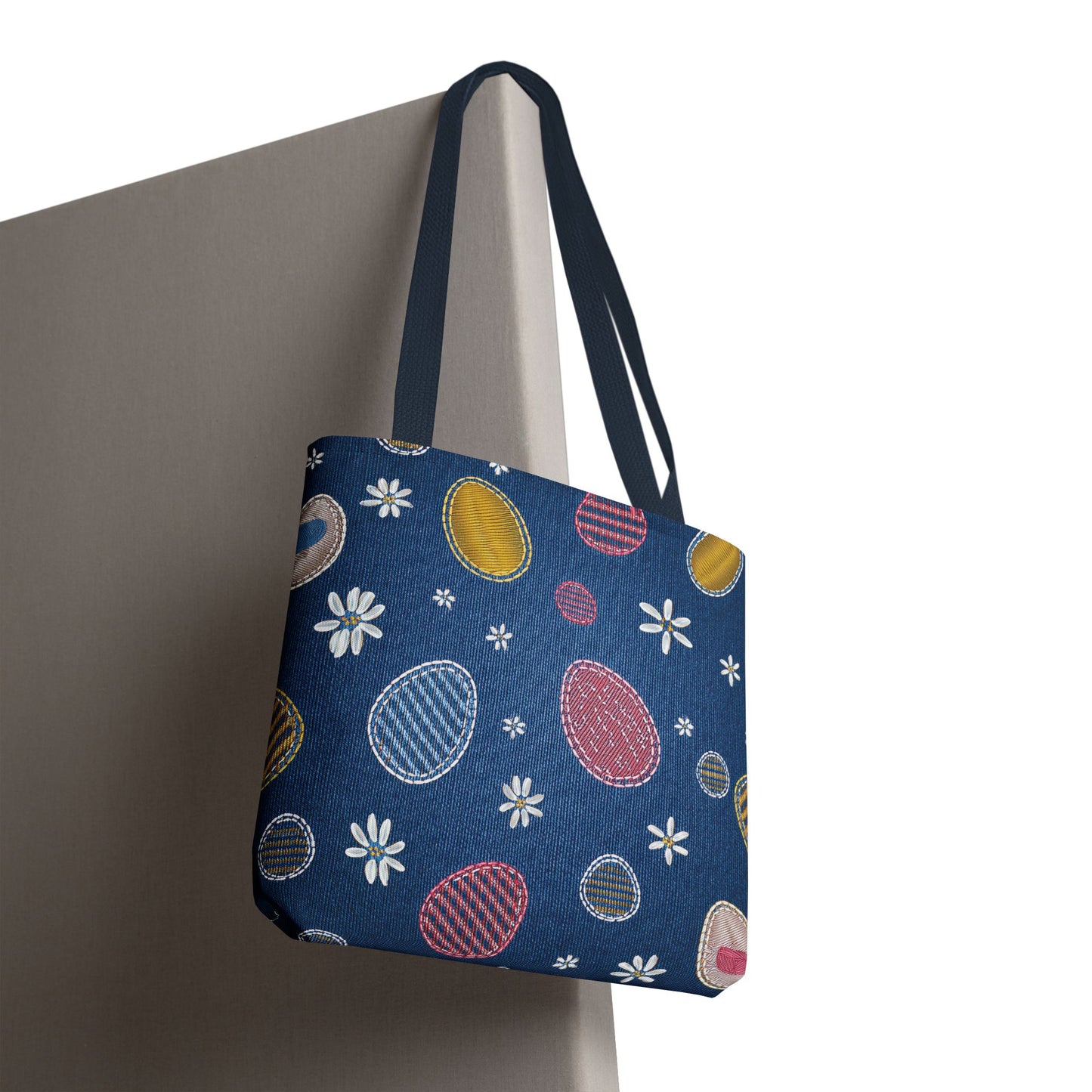 Easter Graphic Design Denim Fabric Imitation Print Unisex Canvas Bag Poly Spun 3 Sizes Tote Bag 204-15