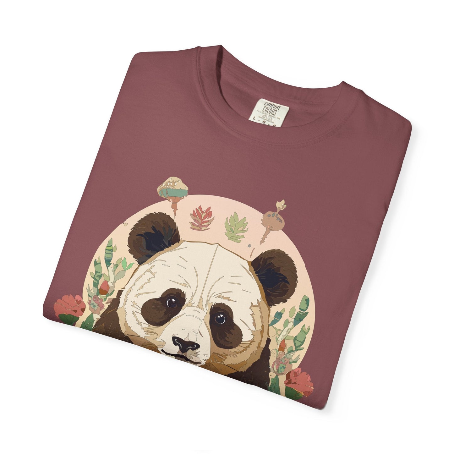 Panda Portrait Graphic T-Shirt Unisex Cotton Floral Animal Art Tee p2