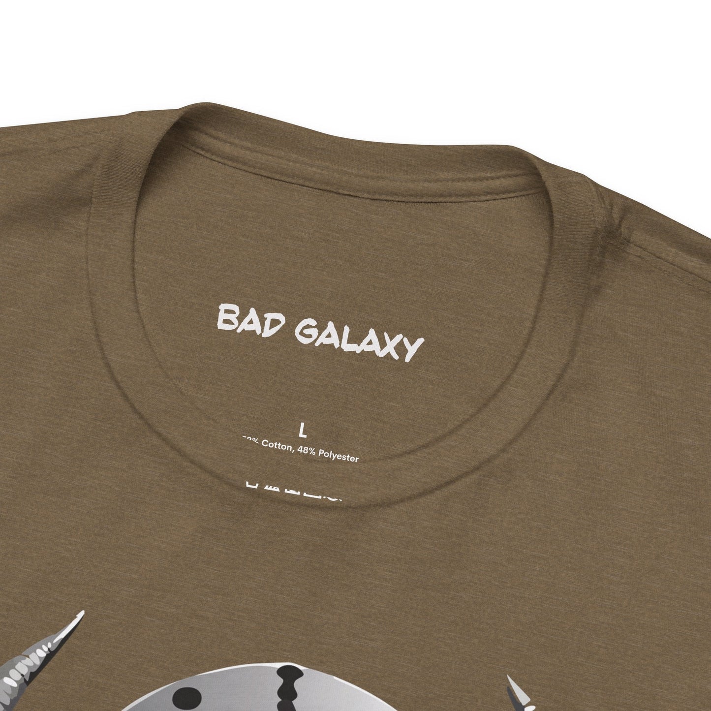 Alien Tee Shirt From Bad Galaxy 100 Percent Cotton Eco Friendly Ink Printed In USA