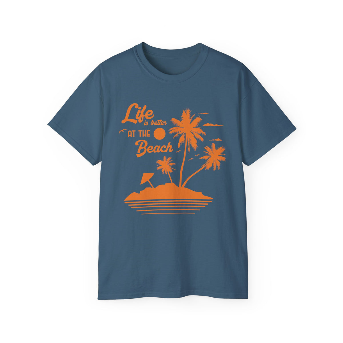 Life is Better at the Beach T-Shirt | Palm Tree Island Graphic Tee