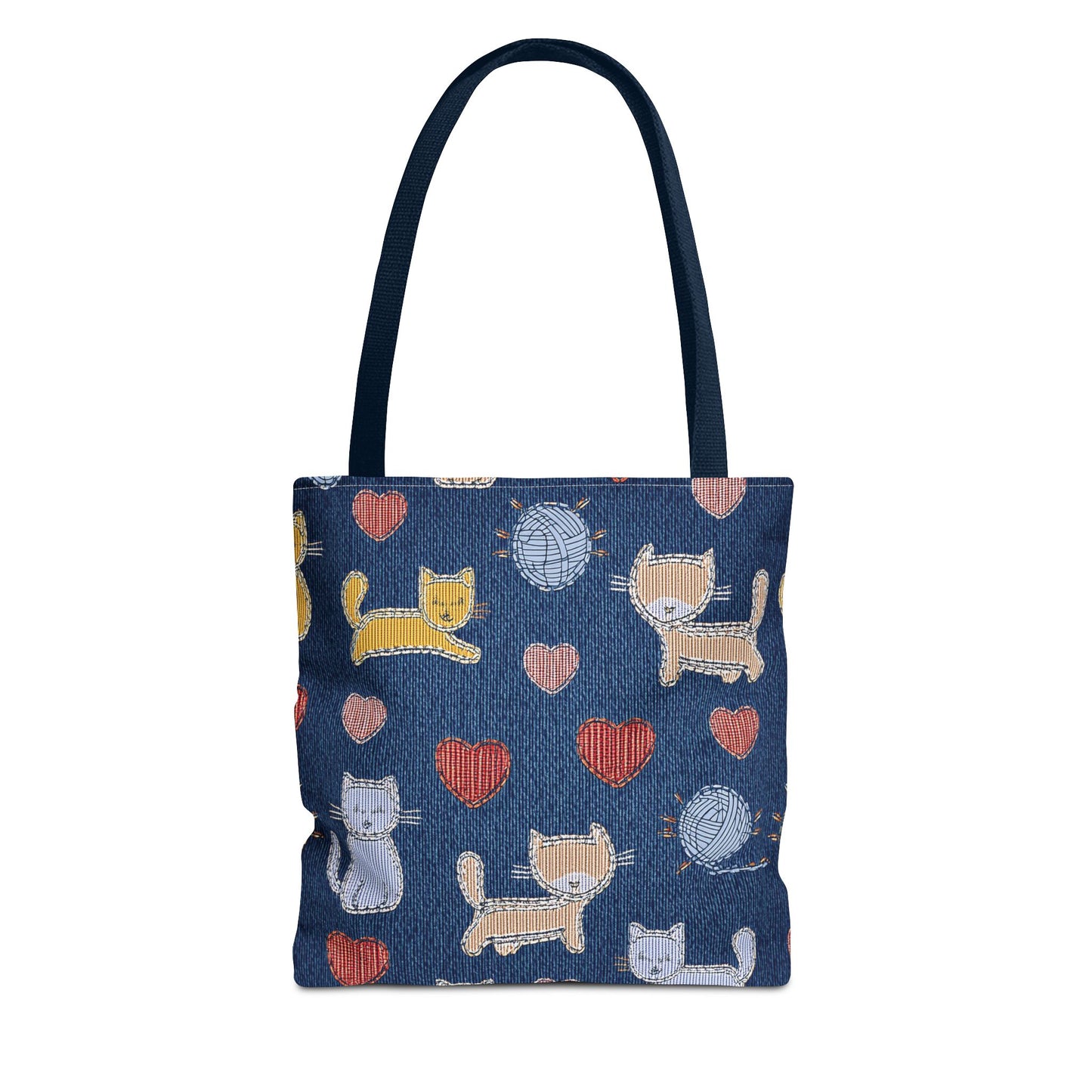 Love Day Graphic Design Denim Fabric Imitation Print Unisex Canvas Bag POLY 3 Sizes Tote Bag 201-8