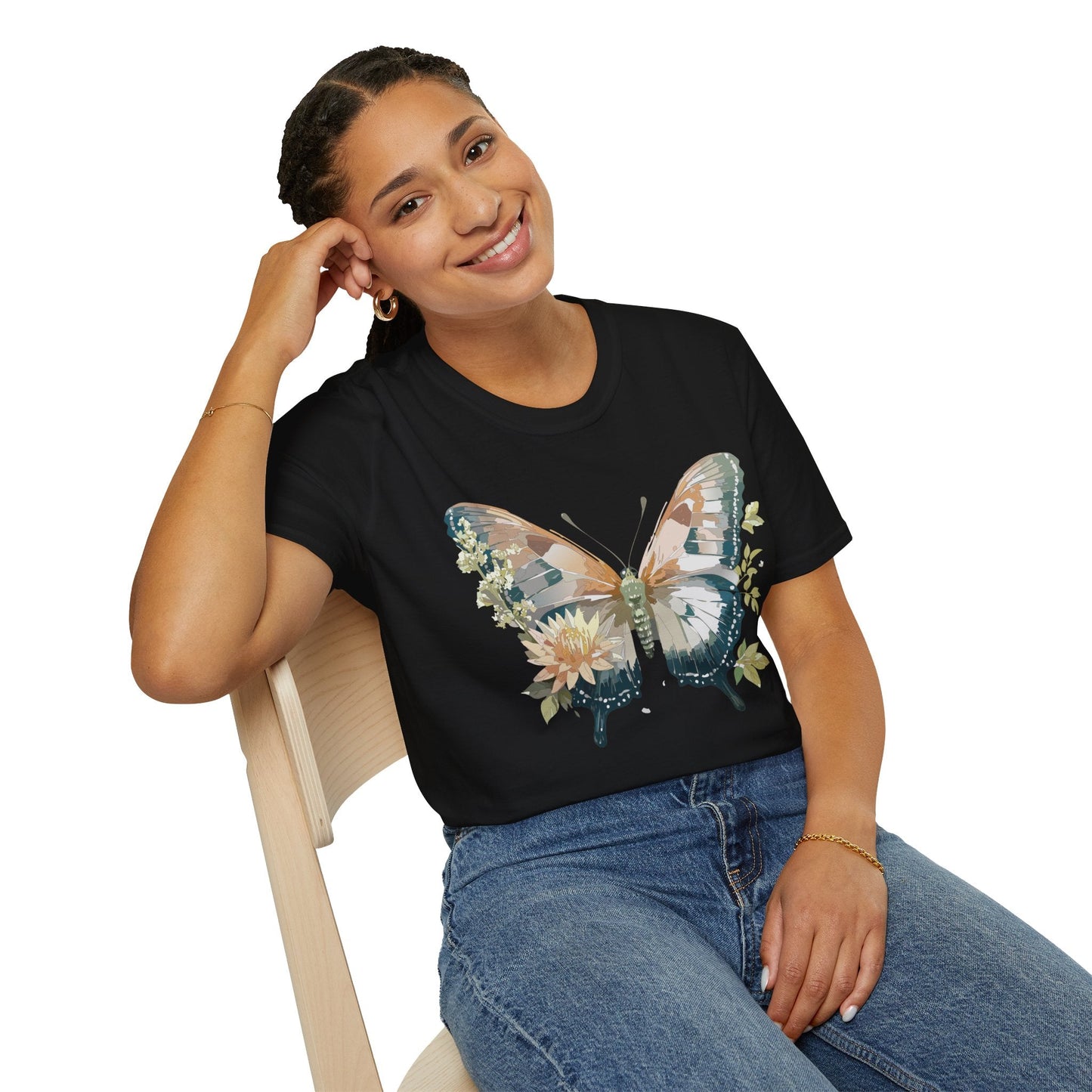 Unisex Butterfly Shirt Monarch Butterfly Tee Softstyle Gildan 64000 100 Cotton Breathable