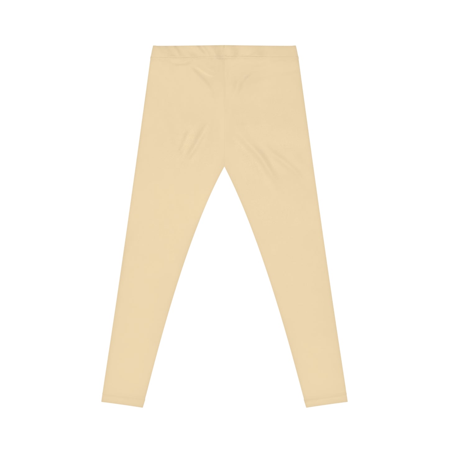 Wheat Tan Color Women's Poly-Span Casual Leggings XS-2XL