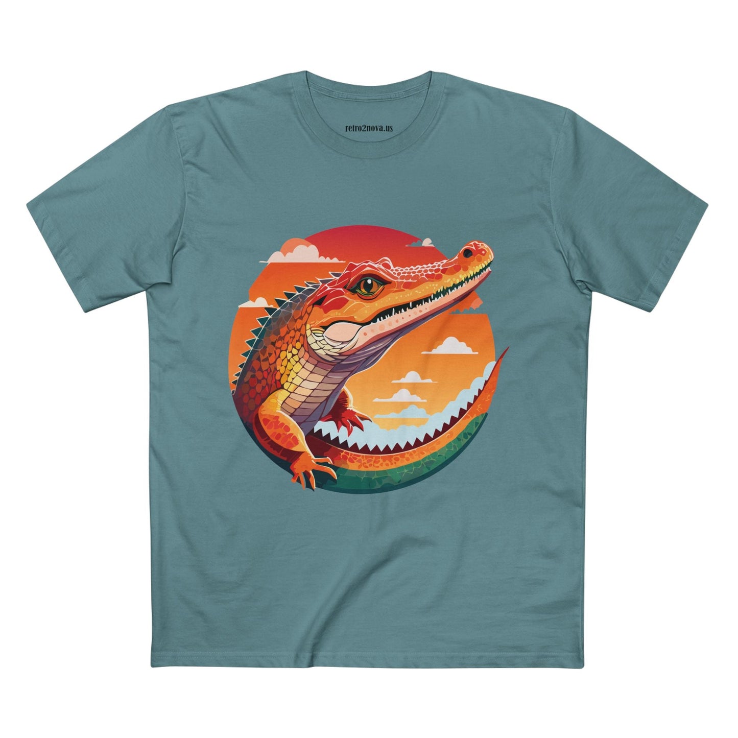 Unisex Crocodile Shirt With Original Art Design Premium Cotton Tee From Retro2Nova Art Collection Soft Breathable Graphic