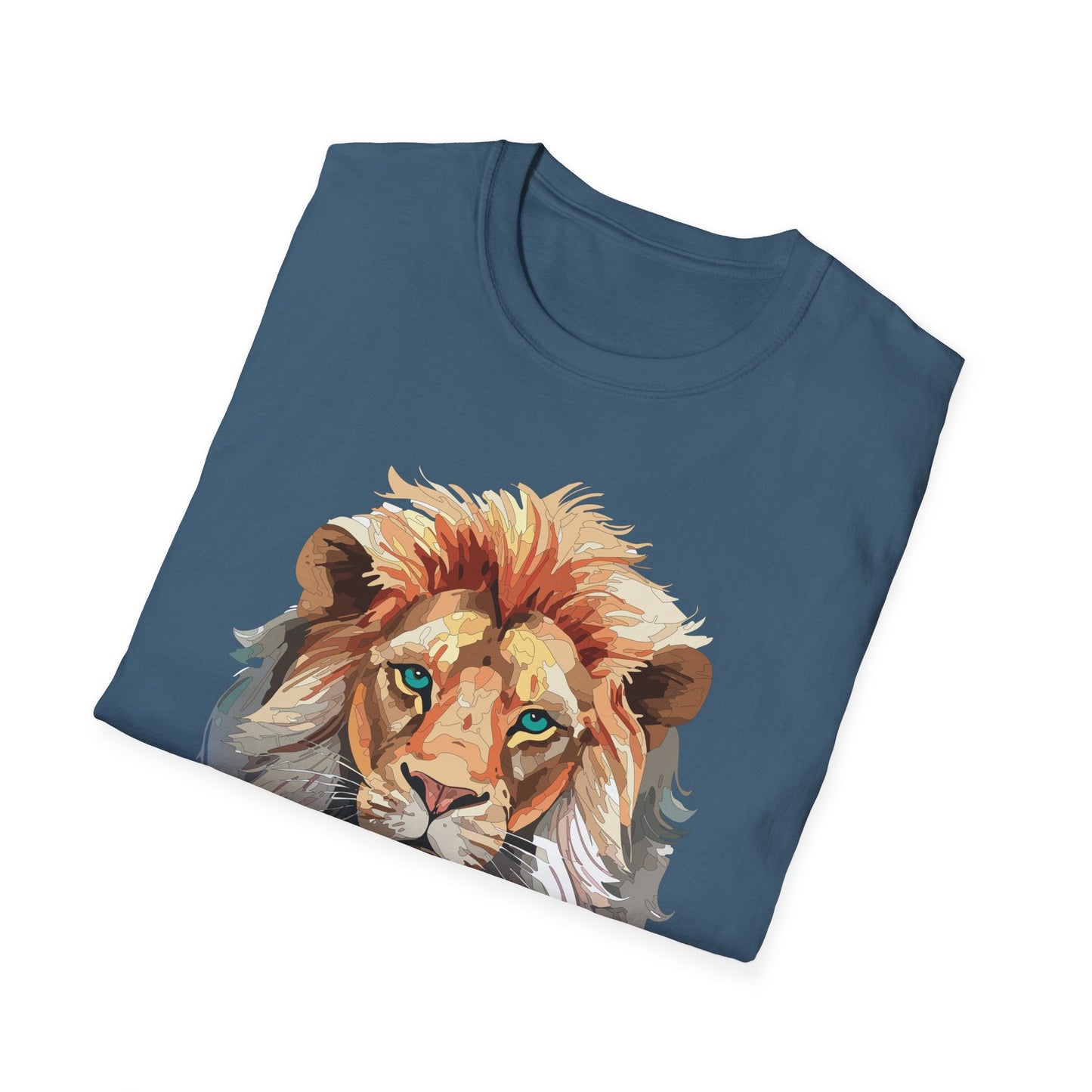Floral Lion Shirt Unisex Tee Softstyle Gildan 64000 Comfort Fit