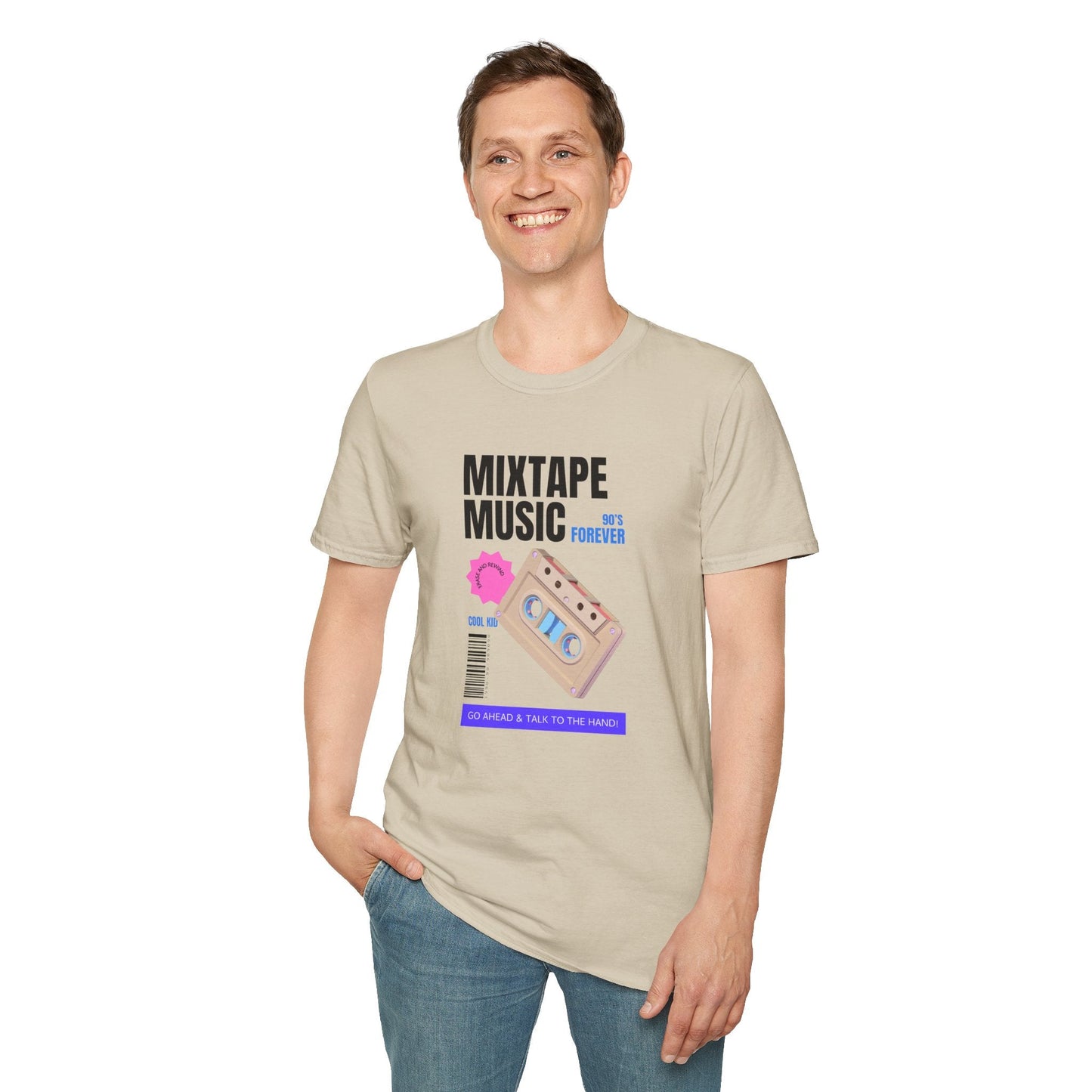 Mixtape Music Vintage Cassette T-Shirt Unisex Cotton Retro Audio Graphic Tee