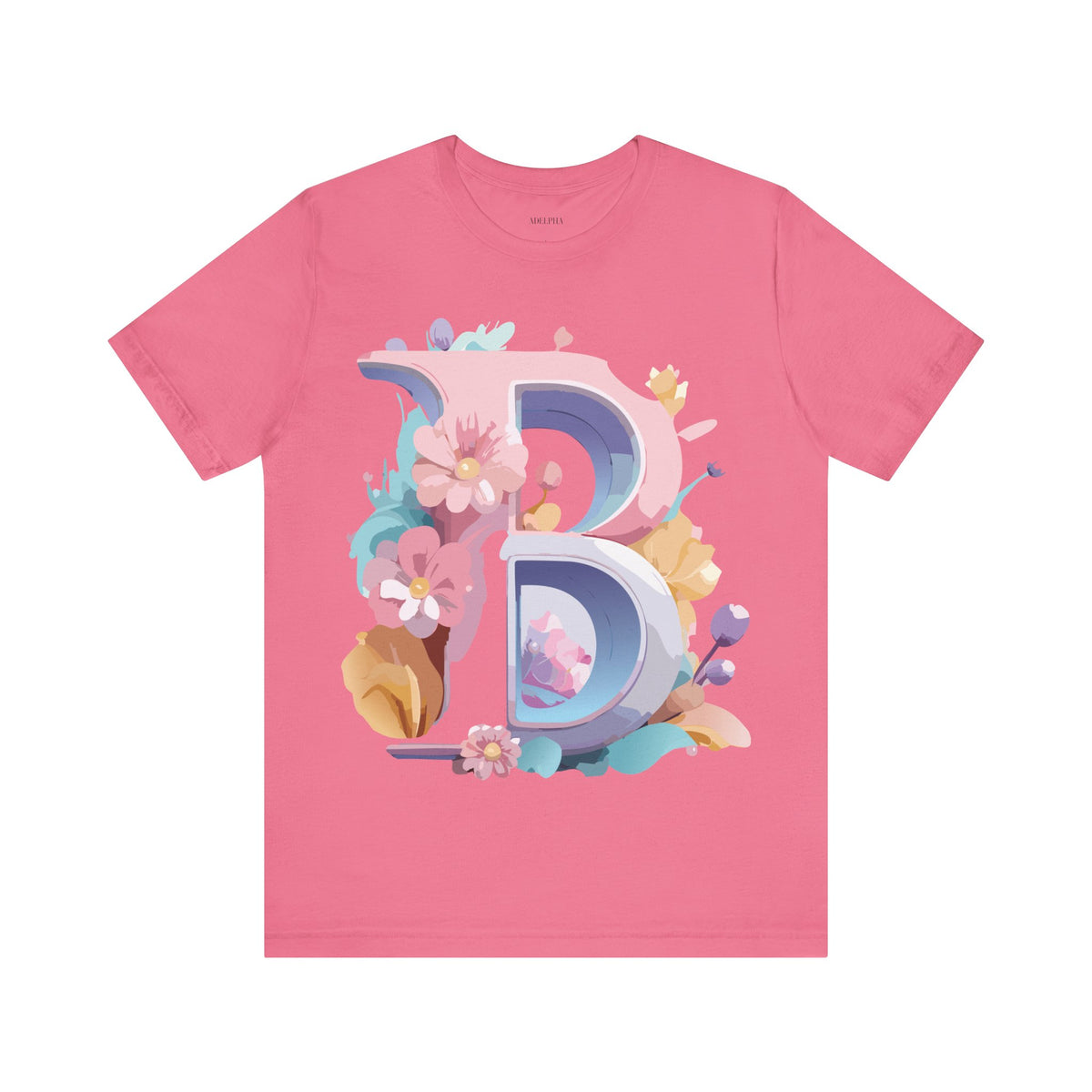 Letter B Graphic Unisex Cotton Bella+Canvas Tee with Art Letter Design