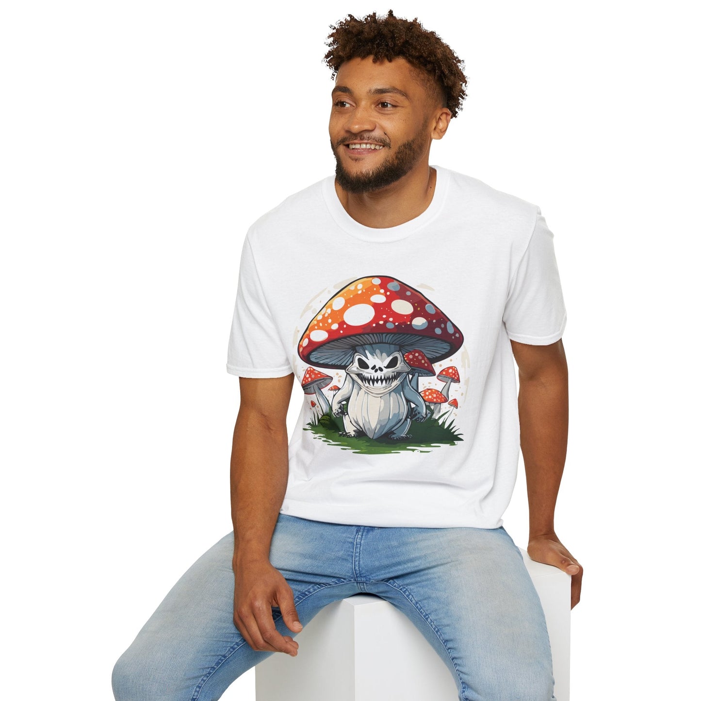 Mashroom Tee Shirt Unisex Softstyle 64000 100 Percent Ring Spun Cotton Funny Mashroom Fungus Design