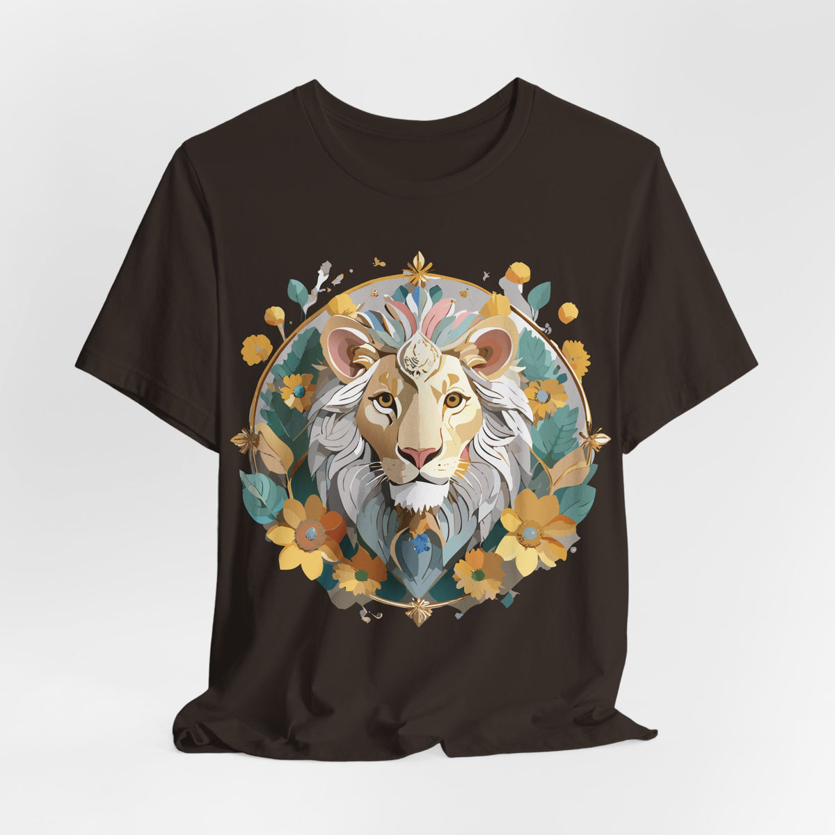 Medallion Graphic Unisex Cotton Bella+Canvas Tee with Floral Art Design m72