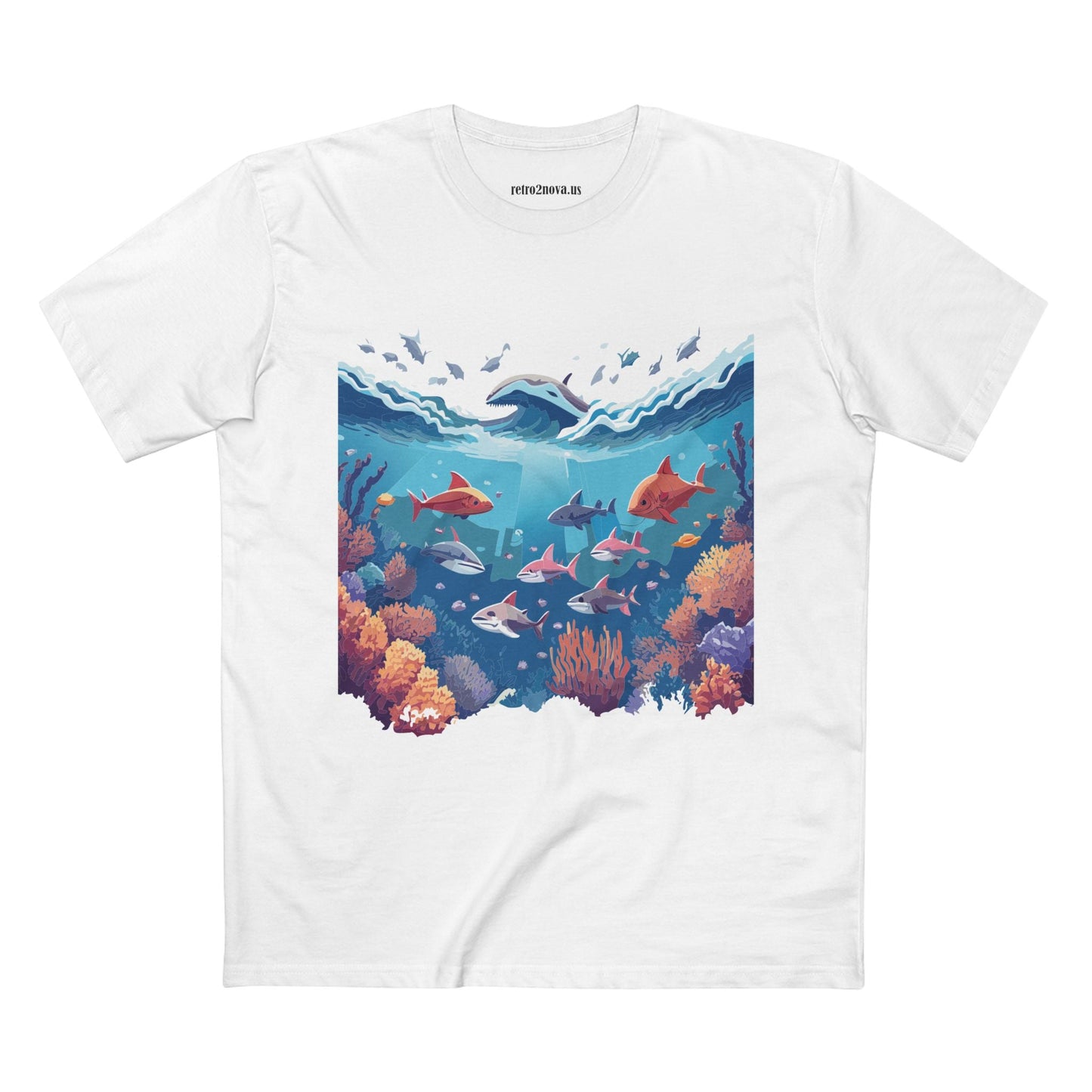 Ocean Shirt Ocean Pacific OP2 Unisex Premium Cotton Art Tee With Original Design Retro2Nova