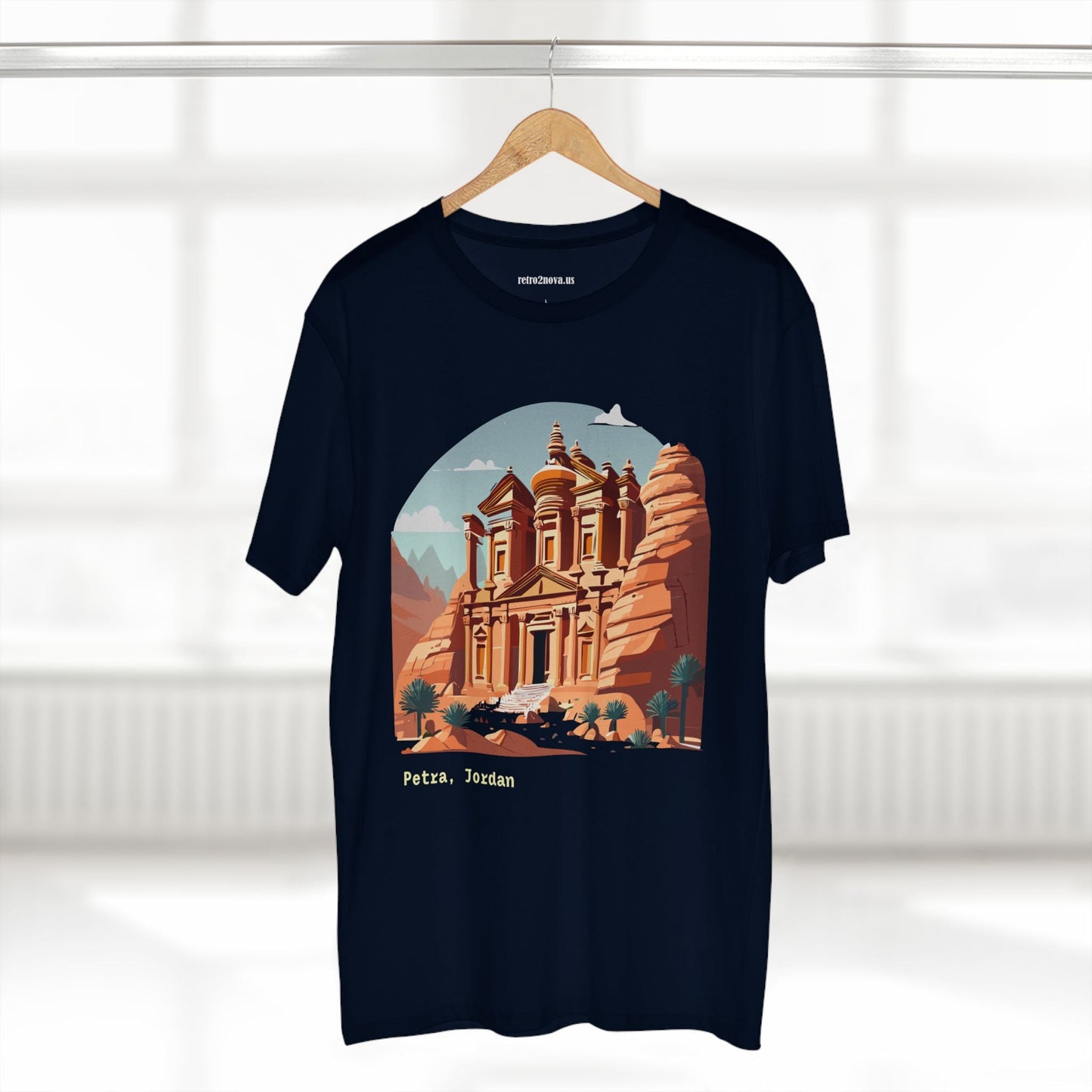 Travel Shirt Unisex Petra Tourist Shirt Art Design Premium Cotton Tee Retro2Nova