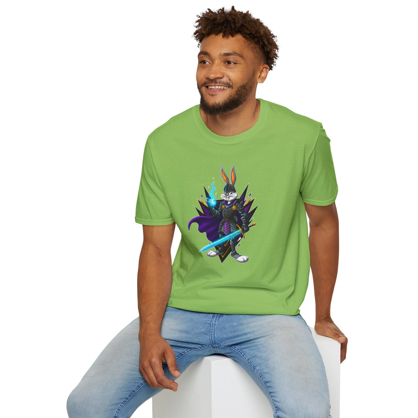 Cartoon Bunny Graphic Unisex Cotton Animal Animation Artwork Design Tee 39