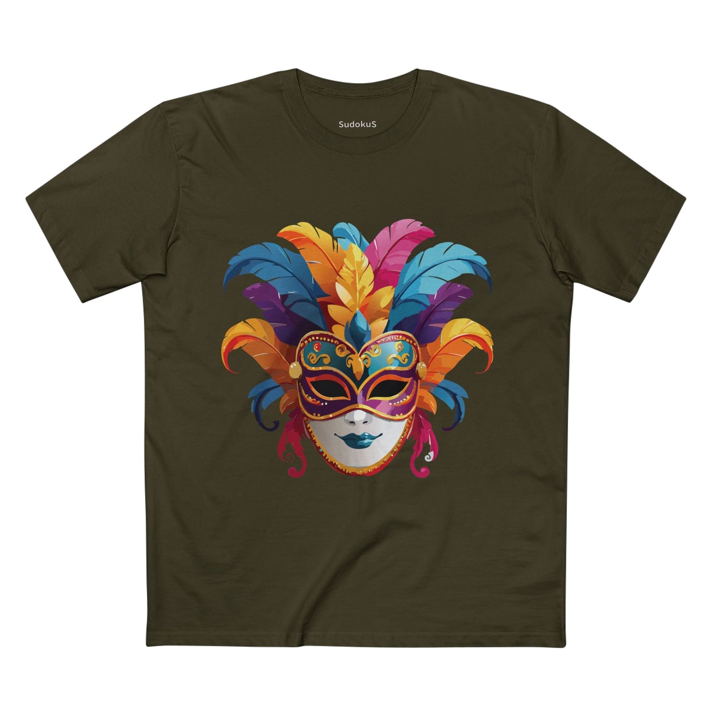 Mask Graphic Unisex 100 Cotton Staple Tee 13