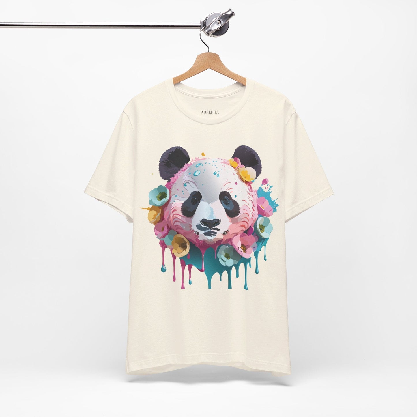 Panda Graphic Unisex 100 Cotton Vintage Art with Animal T-Shirt 6