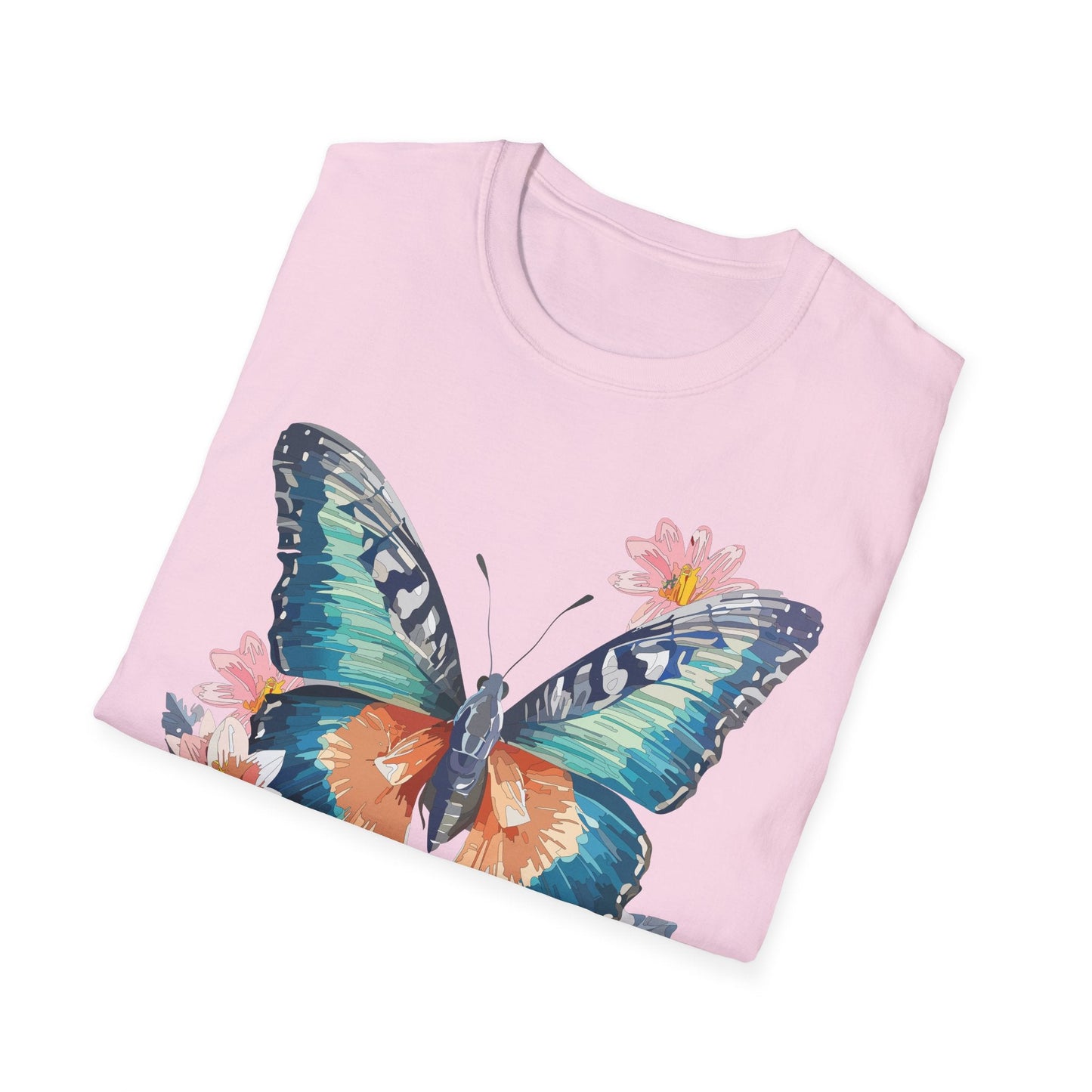Butterfly T Shirt Unisex Cotton Tee Monarch Butterfly Design Softstyle 64000 Gildan Brand Quality