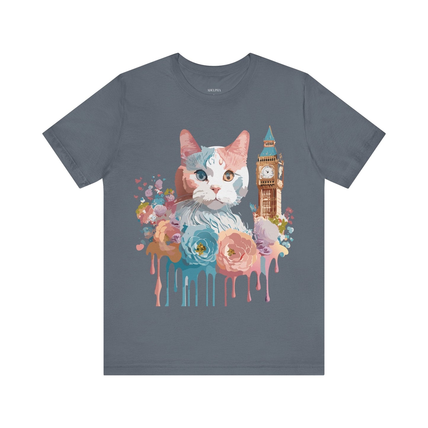 Unisex Cat Graphic Tee With Vintage Inspired Art By Adelpha Brand
