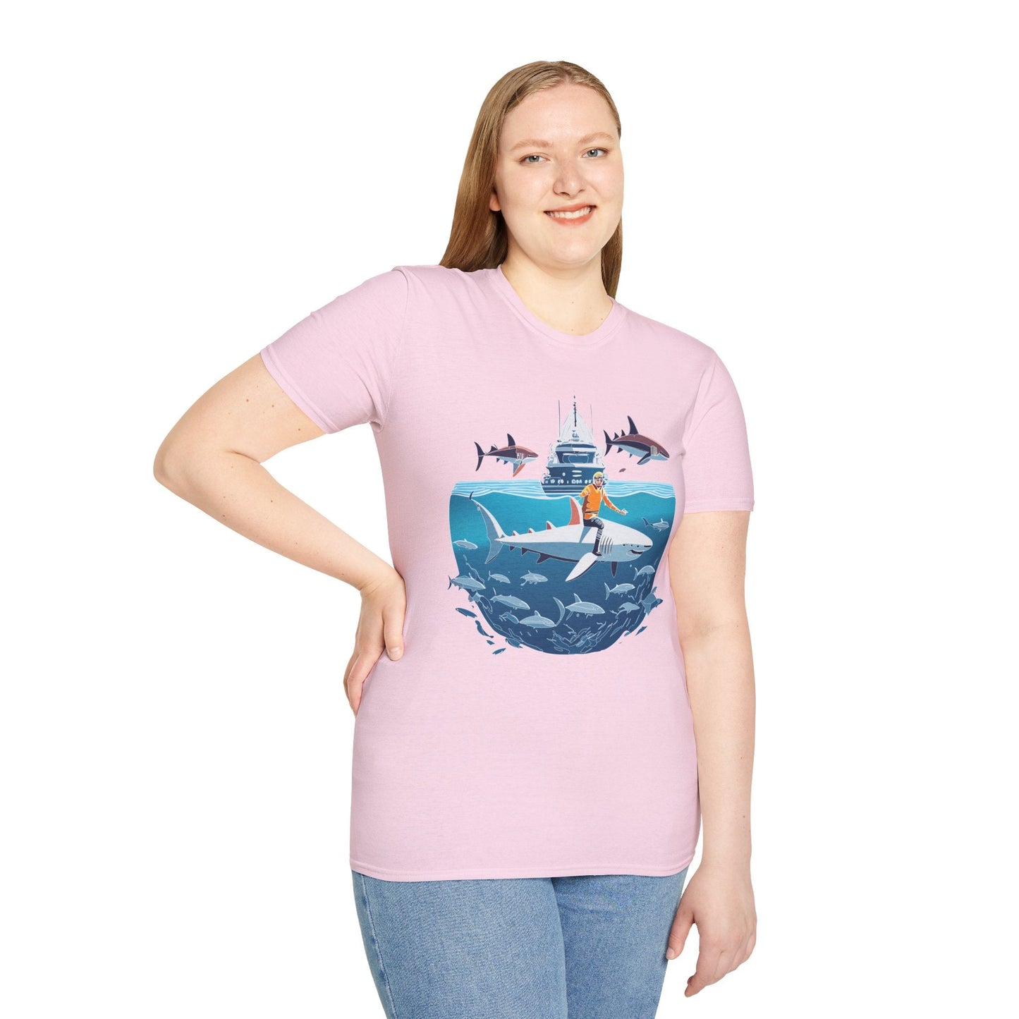 Ocean Tee Shirt Unisex Softstyle Gildan 64000 Cotton T Shirt Lightweight Casual Tee