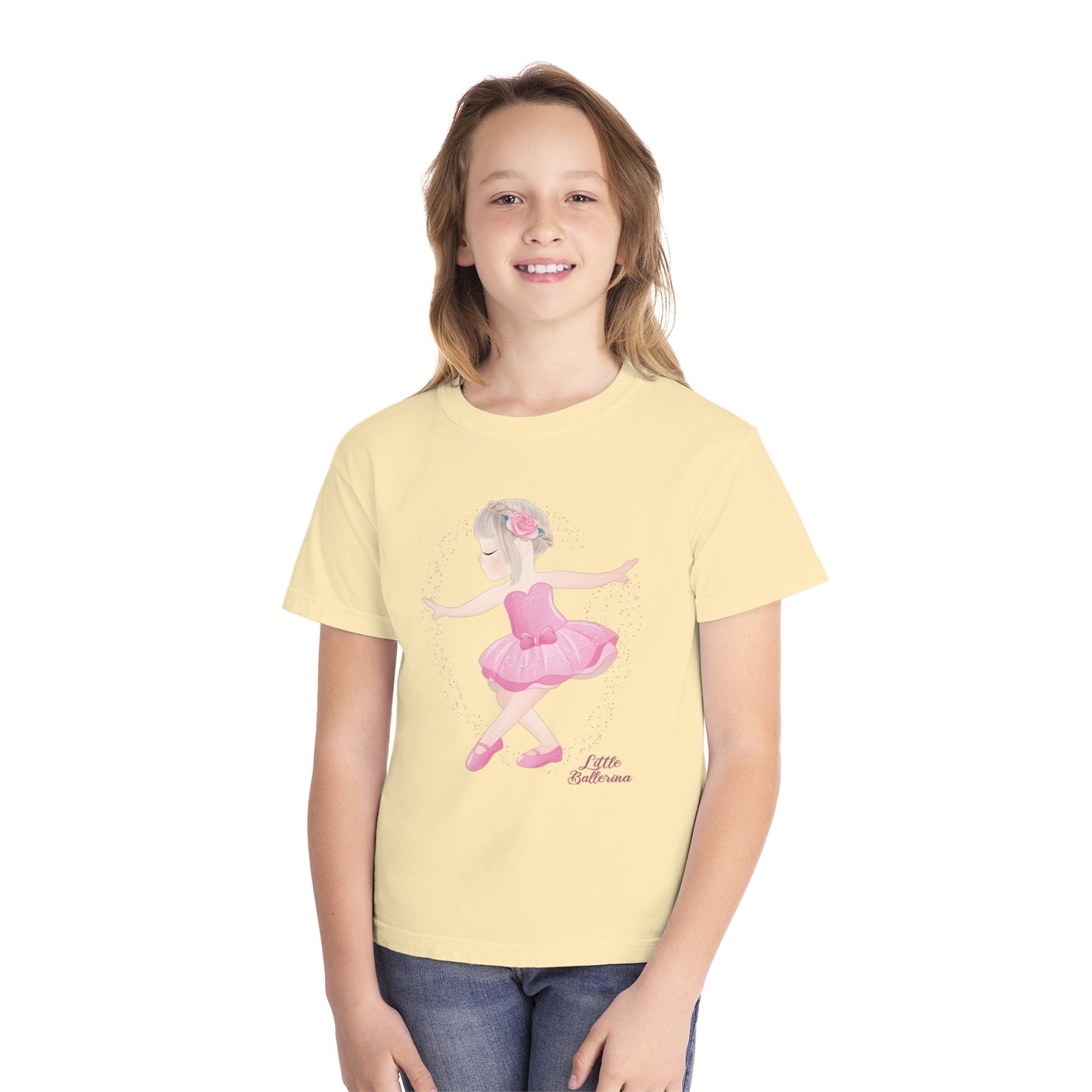 Camiseta juvenil con pequeña bailarina