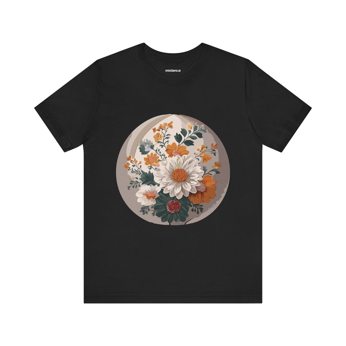 Floral Graphic Unisex Cotton Bella+Canvas Tee with Flowers Design ab10