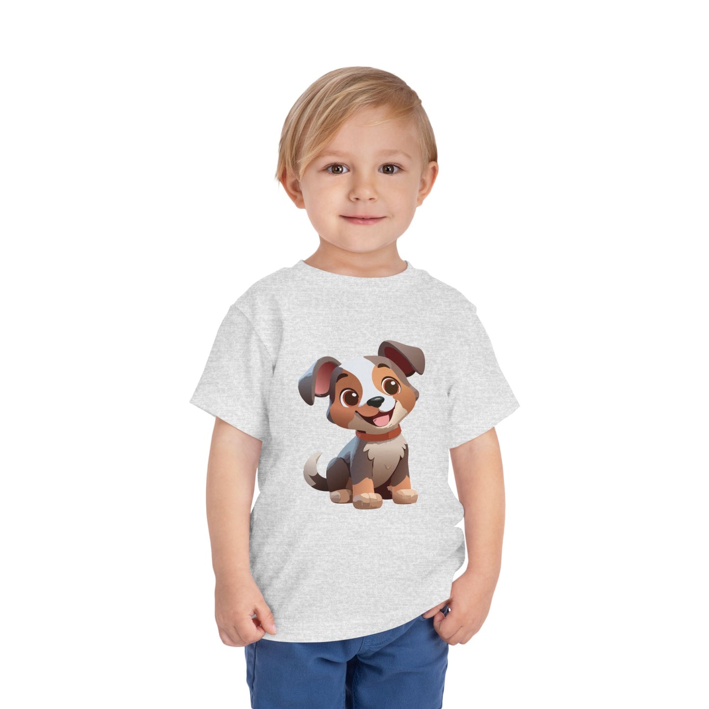 Bonita camiseta de manga corta para niños pequeños con diseño de cachorro: regalo adorable para amantes de las mascotas (2 a 5 años)