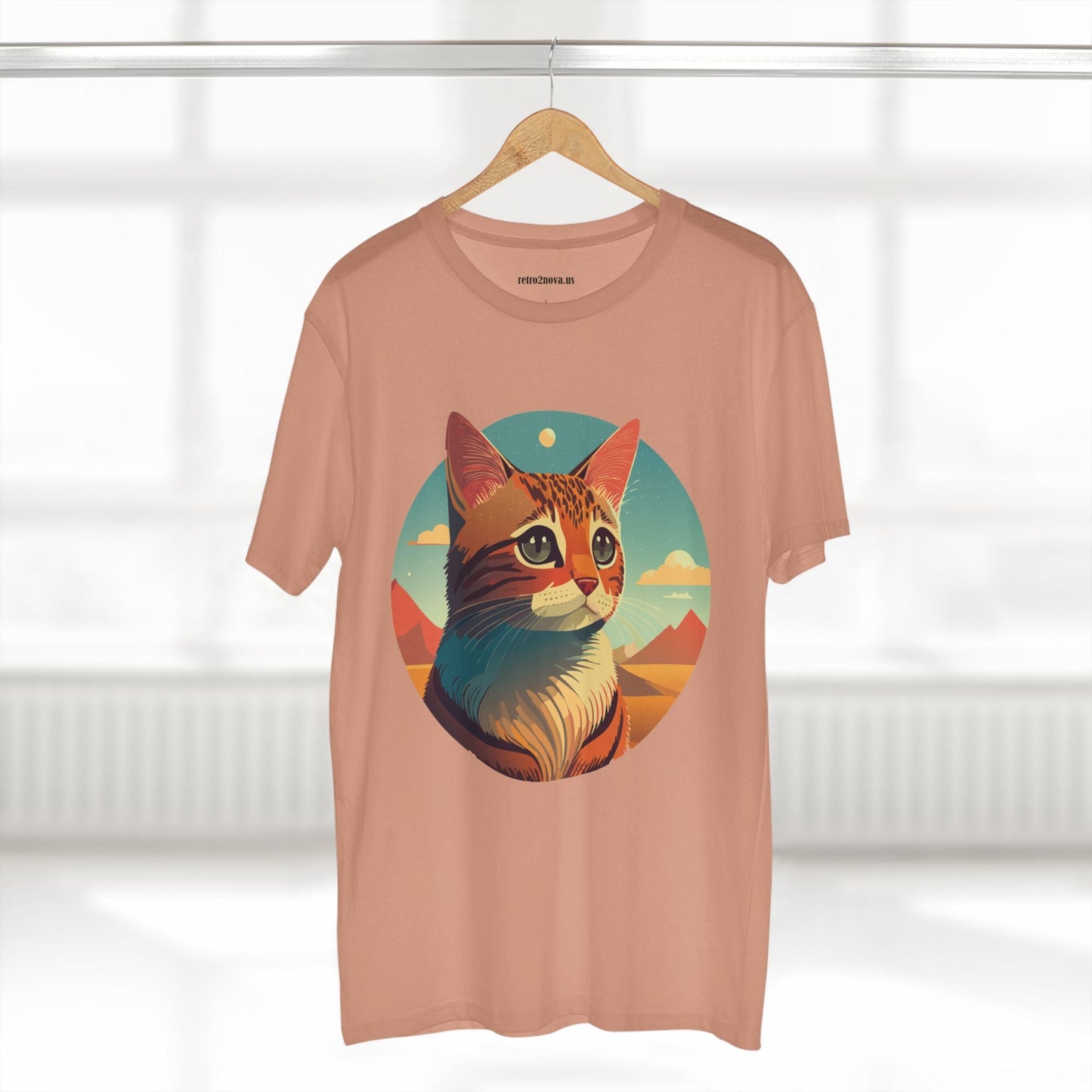Cat Shirt Unisex Premium Cotton Tee With Original Art Design By Retro2Nova Breathable Ring Spun Cotton Soft Comfortable