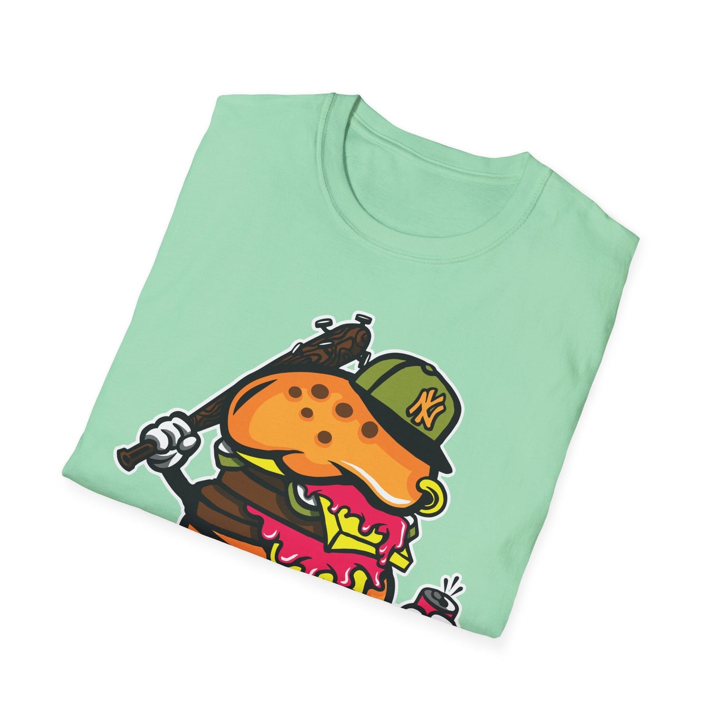Unisex Cartoon T Shirt Funny Animation Tee Gildan Softstyle 64000 100 Percent Cotton