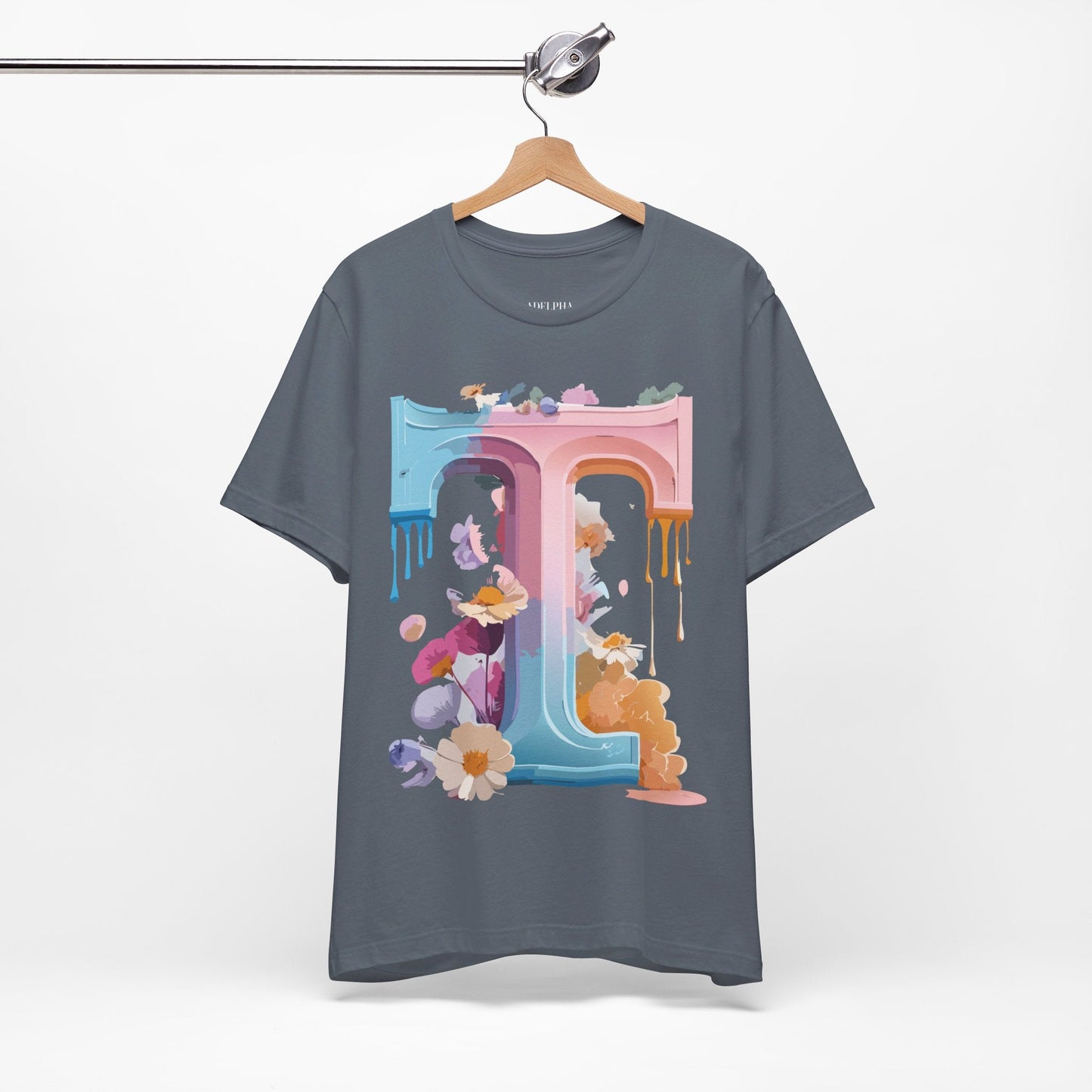 Unisex Graphic Letter T Shirt by Adelpha Vintage Inspired Art Tee Short Sleeve Premium