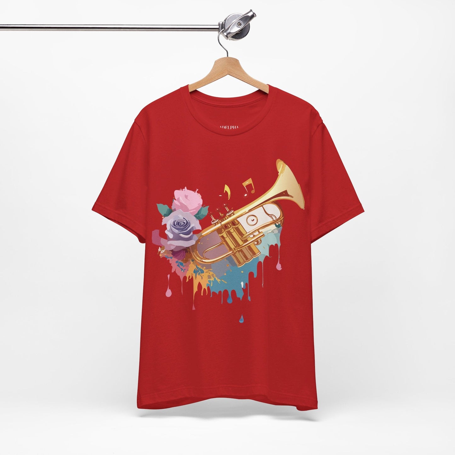 Music Graphic Unisex 100 Cotton Vintage Art with Musical Elements Tee 130