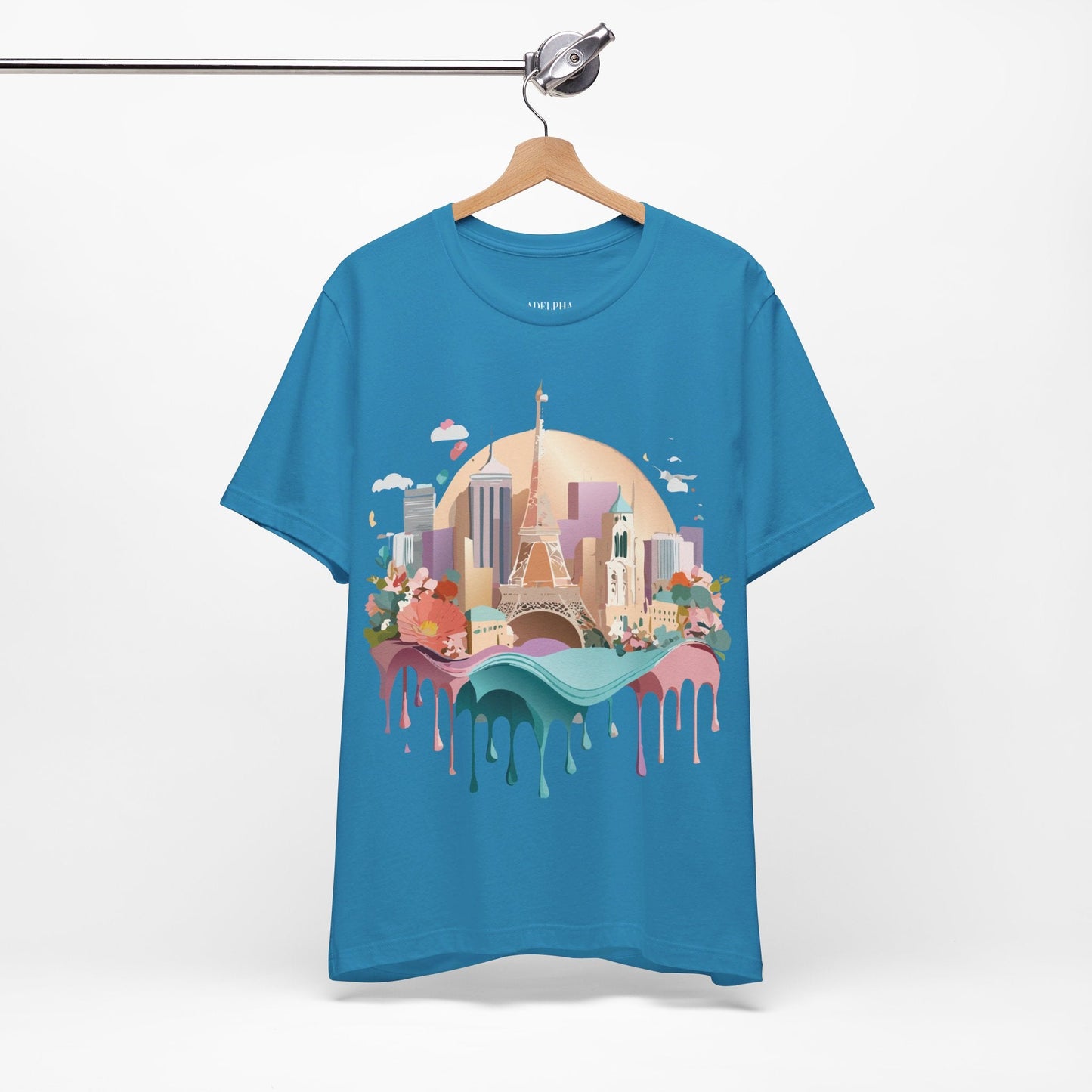 Adelpha Paris Graphic Tee Unisex Short Sleeve Shirt With Vintage Art Design Apparel
