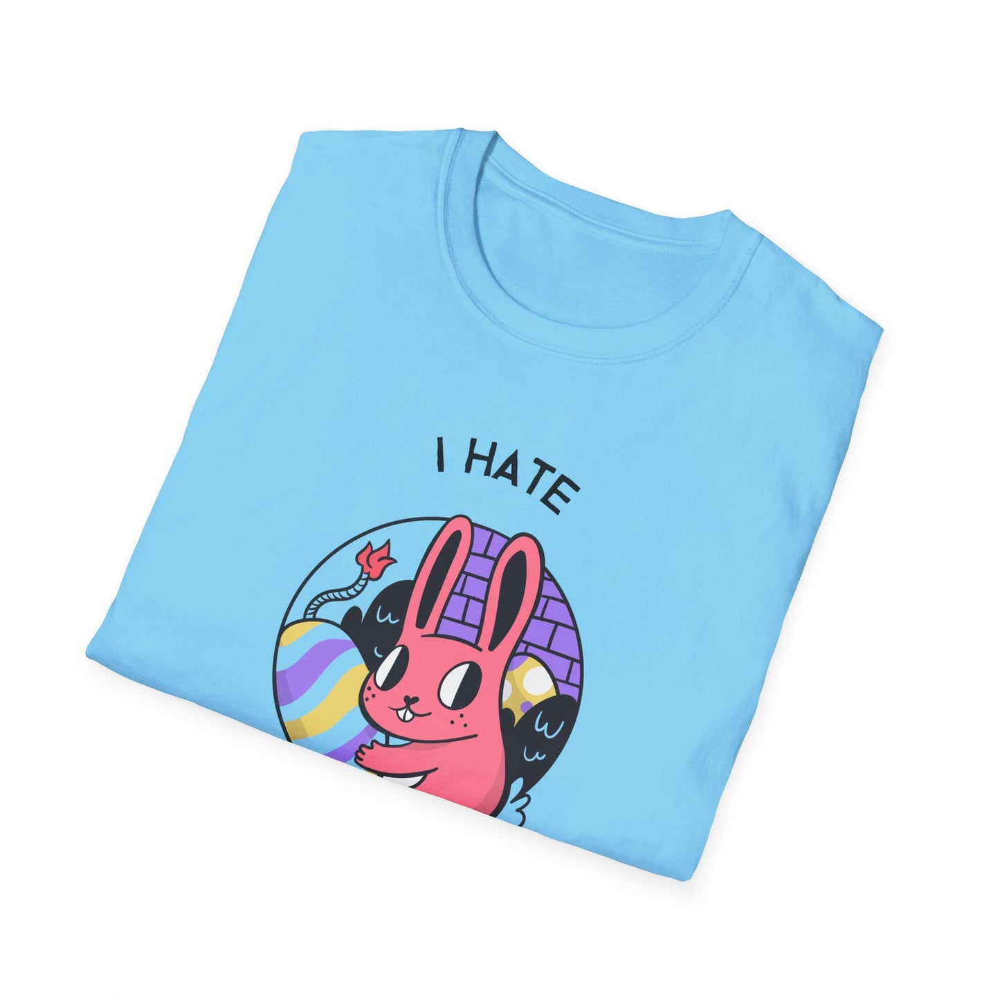 Funny Easter T Shirt Unisex Gildan Softstyle 64000 Easter Design Tee With Signature Print