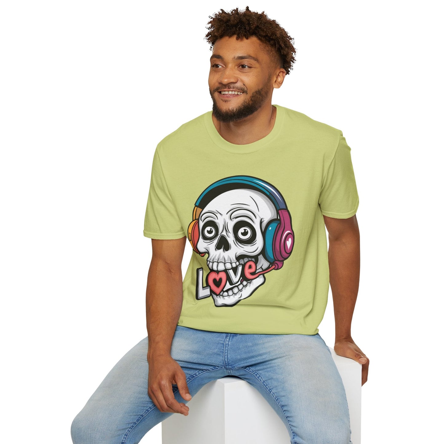 Skull Tee Shirt Unisex Skeleton Shirt With Skull Artwork Gildan Softstyle Cotton Tee