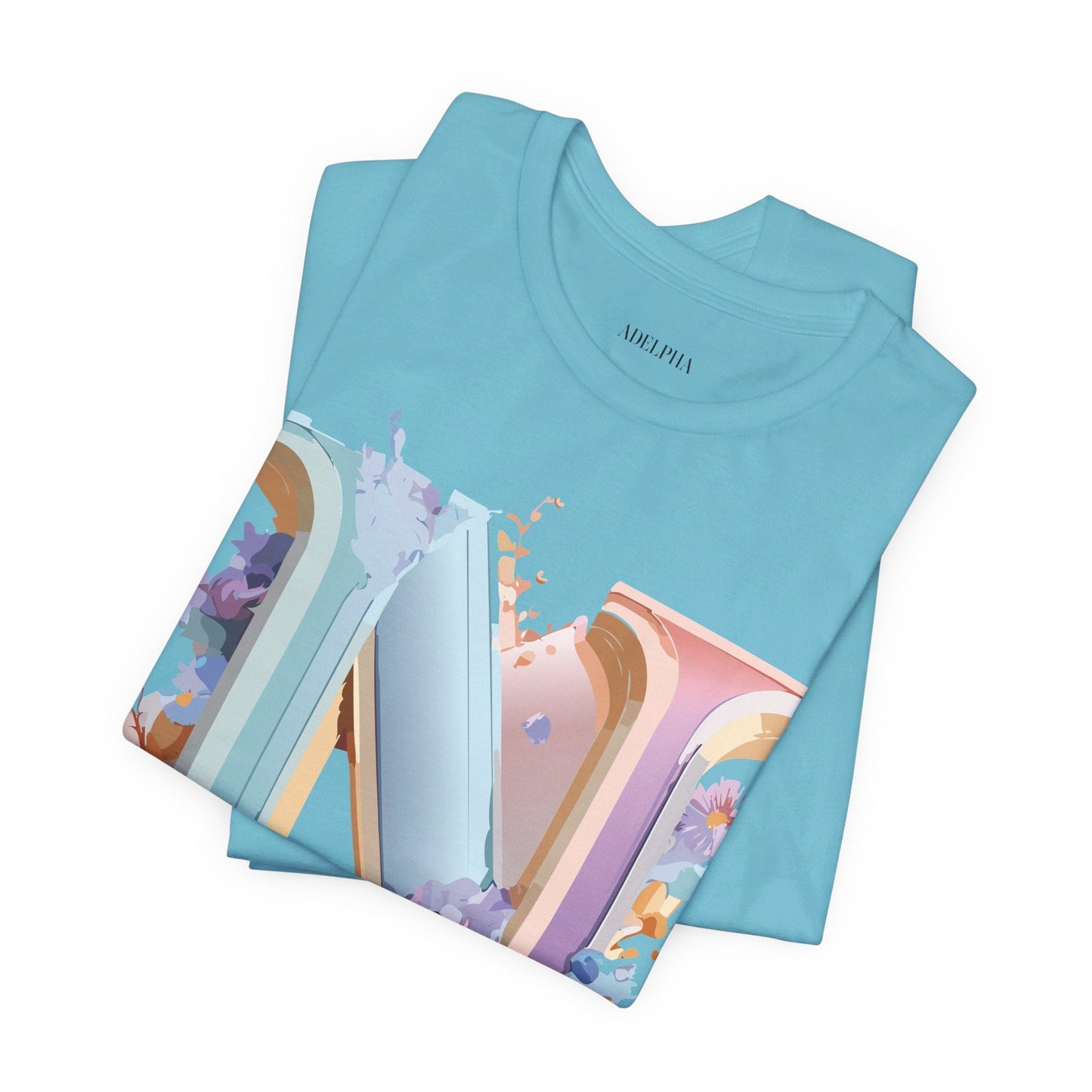 Letter N Shirt Unisex Graphic Tee Adelpha Vintage Inspired Artwork Short Sleeve Premium Cotton