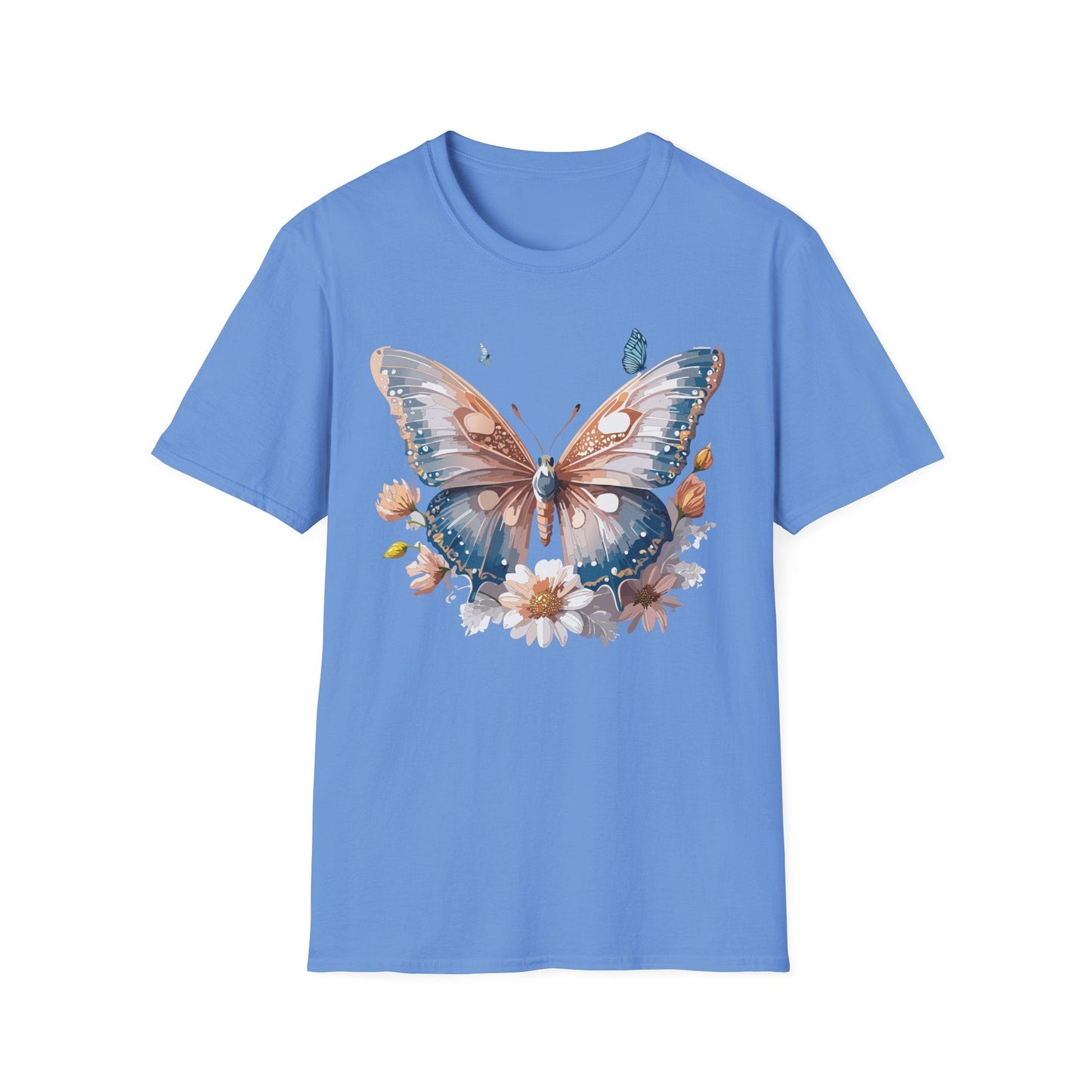 Butterfly Shirt Unisex Monarch Design Gildan 64000 Ring Spun Cotton Softstyle Tee For Comfort