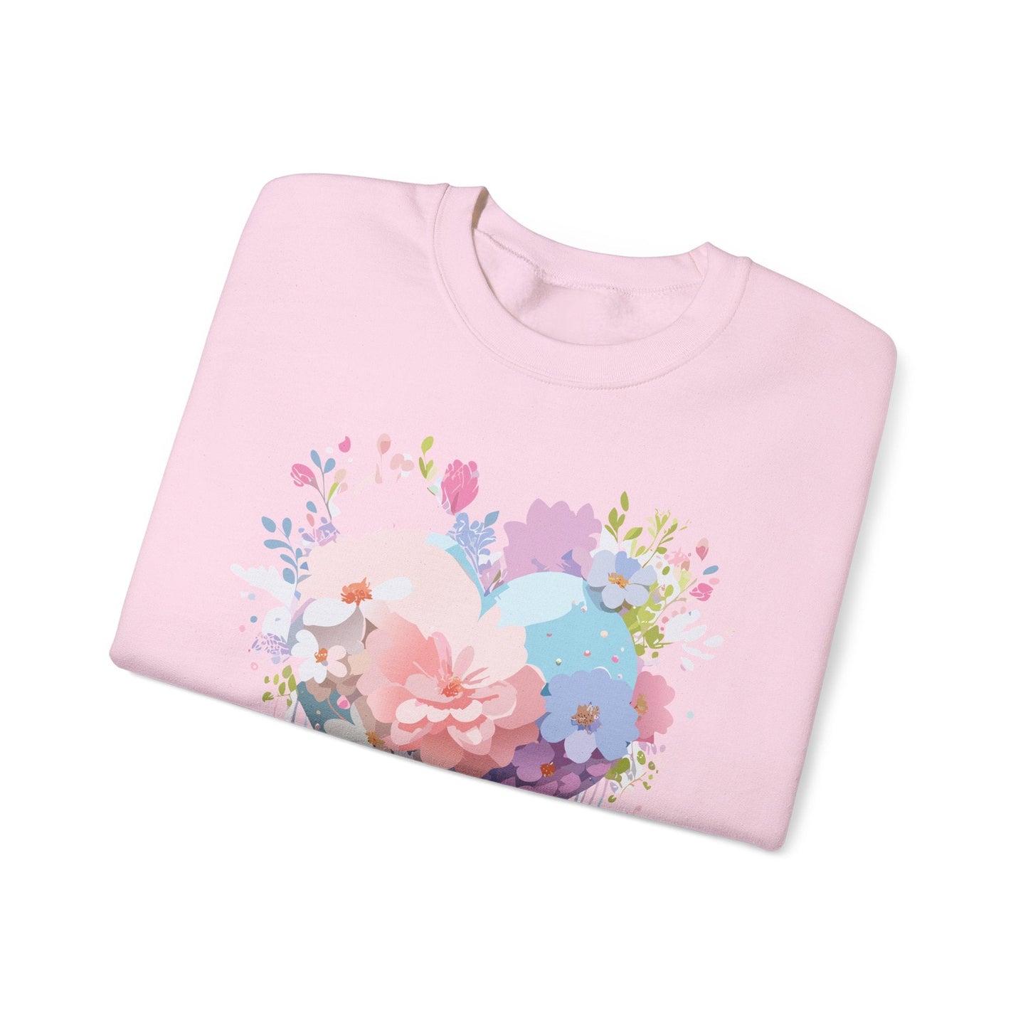 Floral Heart Sweatshirt Unisex Heavy Blend Crewneck Valentines Day Floral Love Cozy