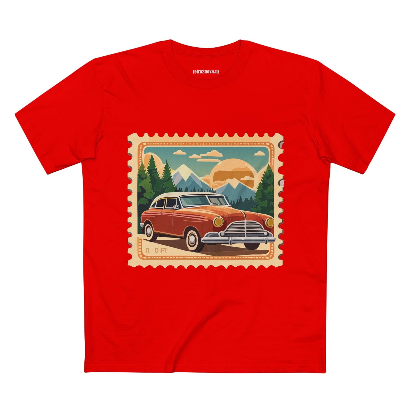 Postage Stamp Shirt Unisex Tee PS 28 Premium Cotton Original Art Design From Retro2Nova Collection