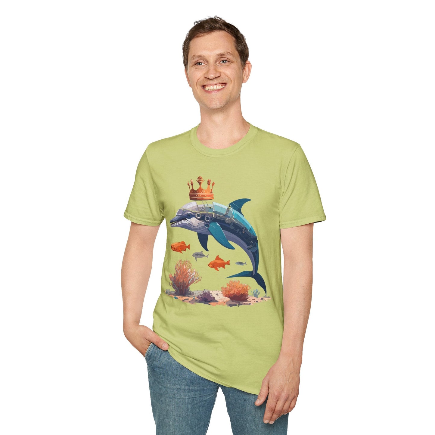 Dolphin Shirt Unisex Softstyle Short Sleeve Tee Gildan 64000 100 Percent Ring Spun Cotton