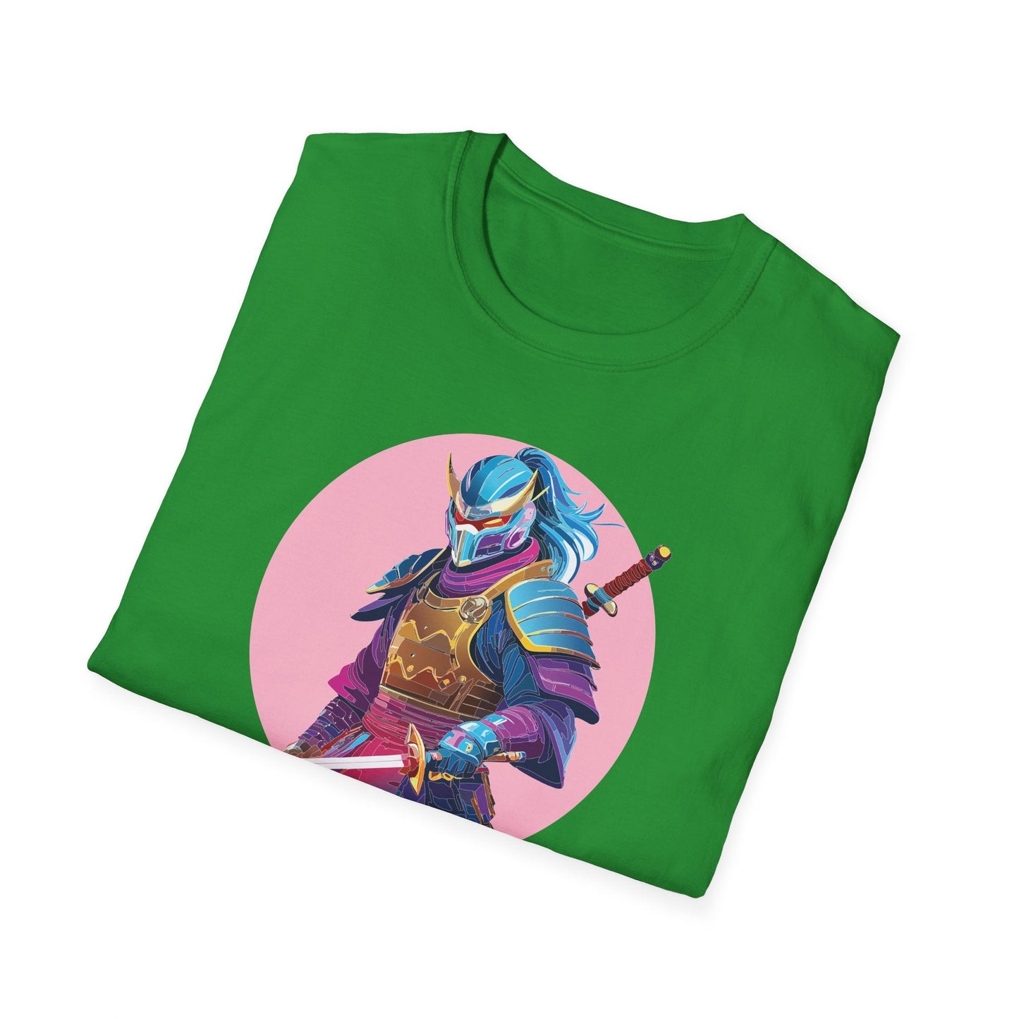 Samurai Themed Unisex Softstyle Tee Shirt Gildan 64000 100 Percent Ring Spun Cotton