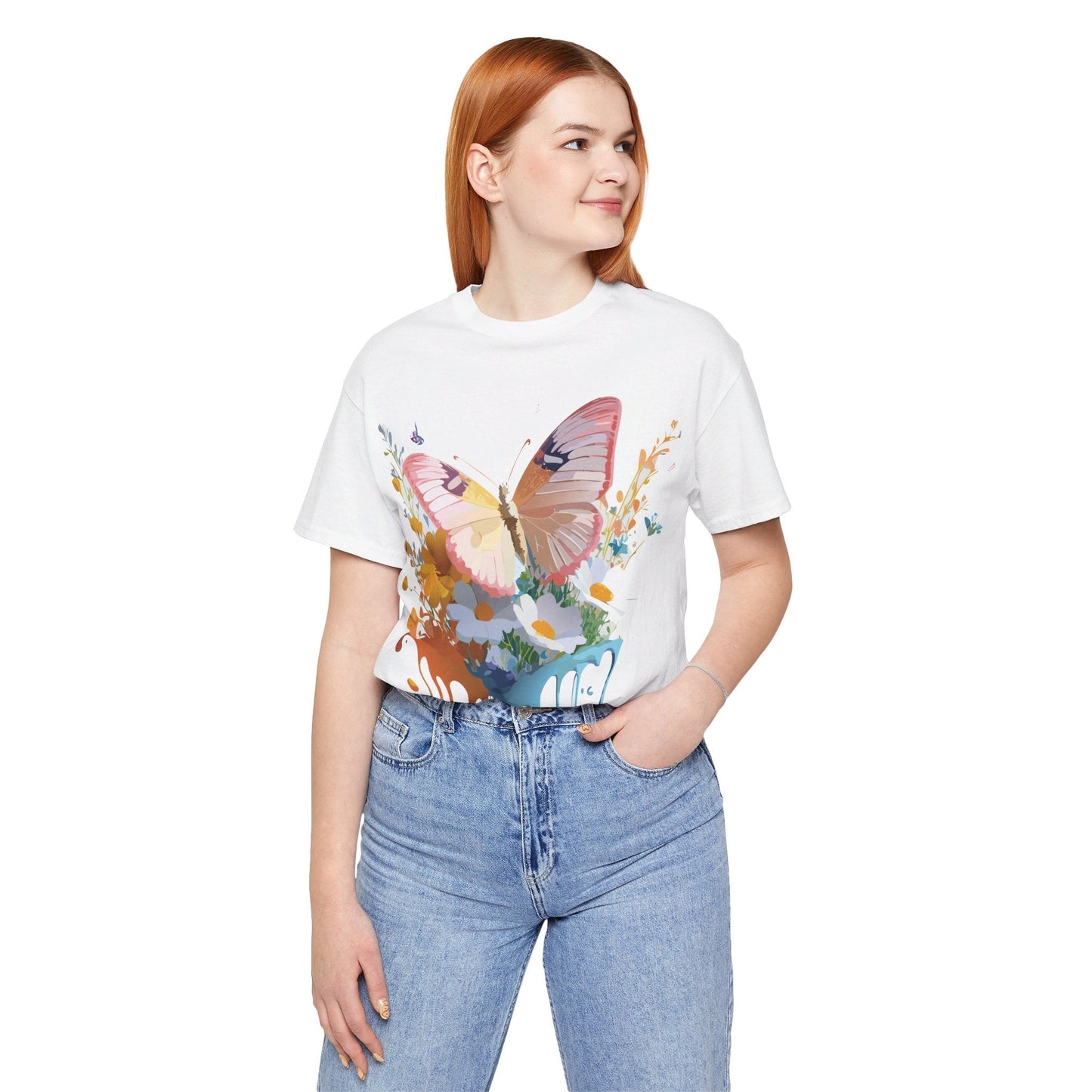Butterfly Graphic Tee Unisex Short Sleeve Art Design By Adelpha