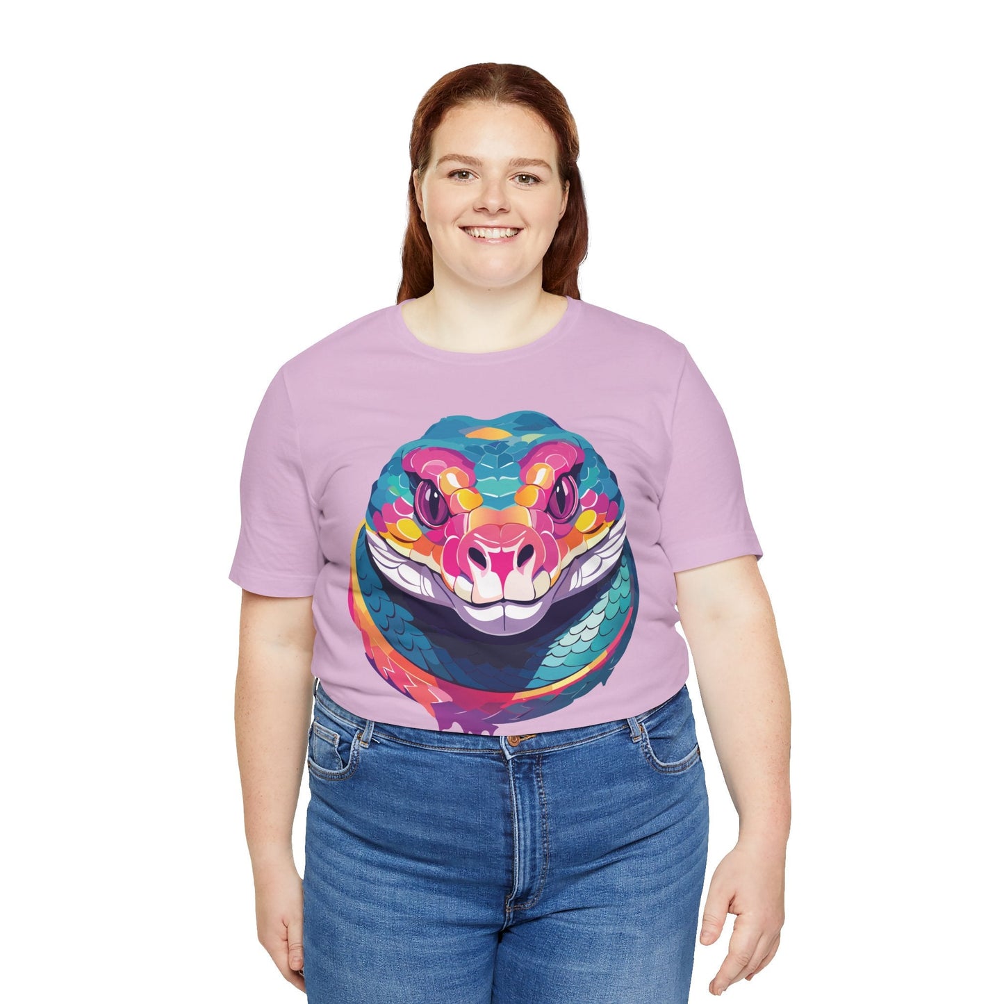 Unisex Animal Tee Shirt With Art Design, Wild Animals Short Sleeve Graphic Tee For Everyday Wear