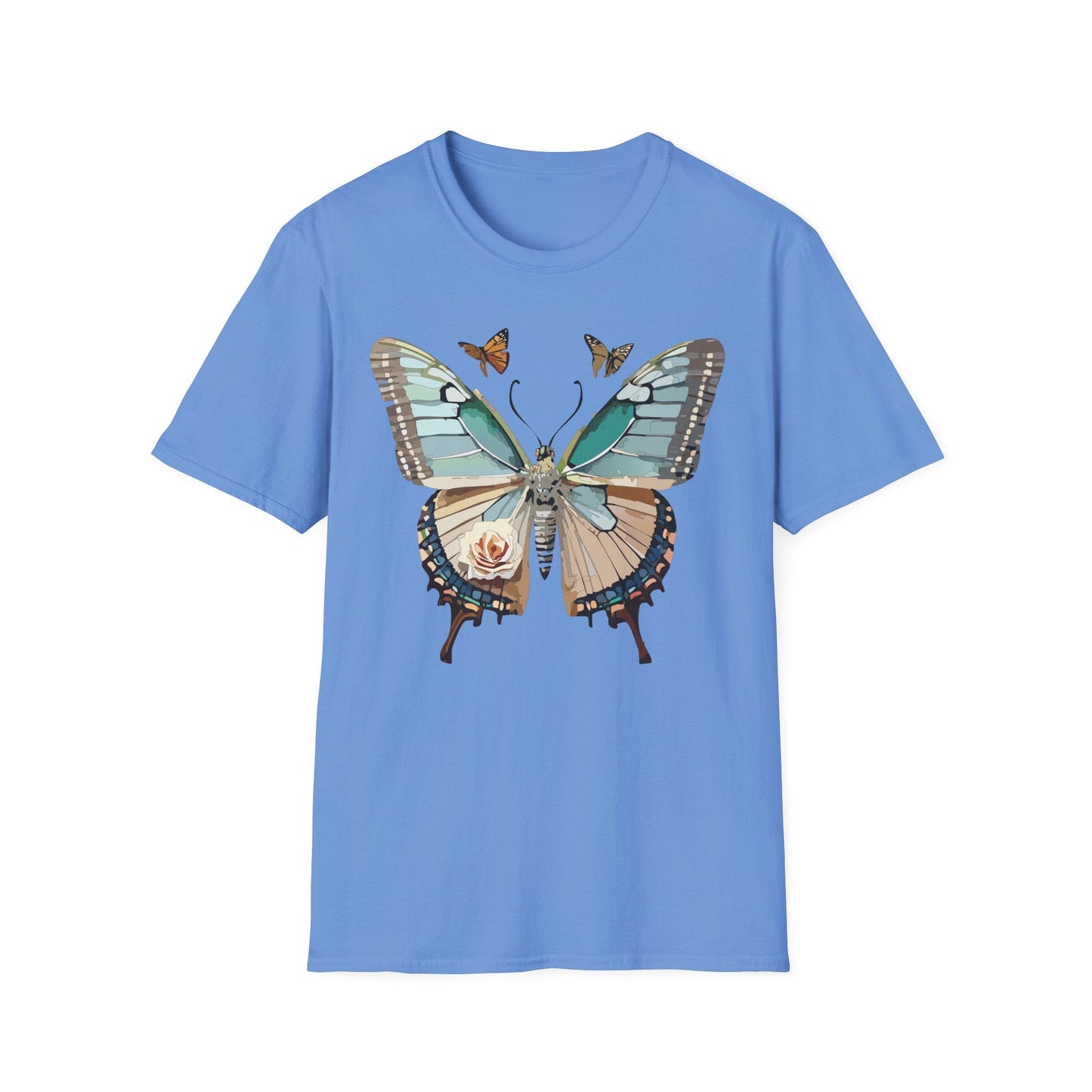 Butterfly Shirt Unisex T Shirt Monarch Print Softstyle Premium Gildan 64000 Cotton Tee