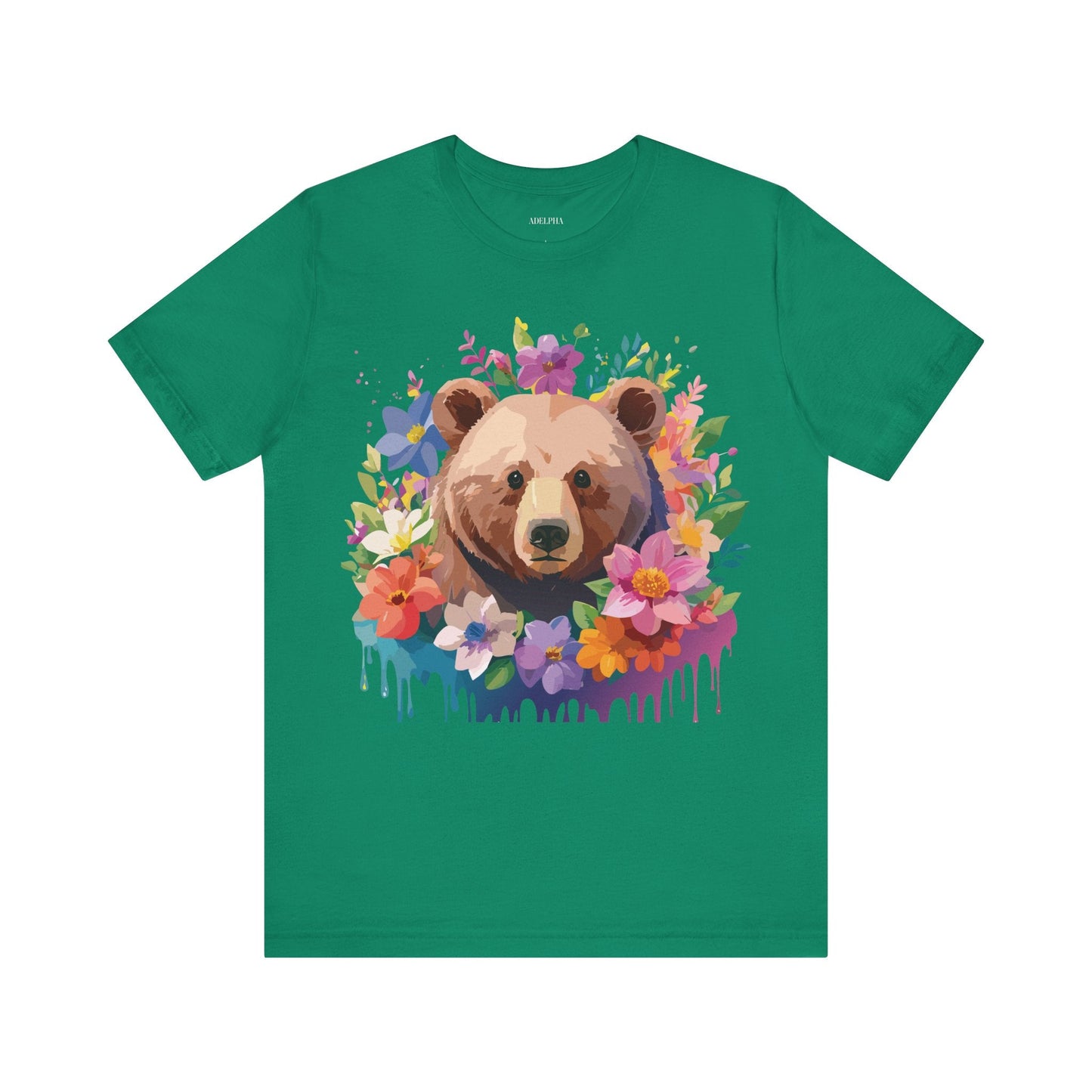 Bear Graphic Unisex 100 Cotton Short Sleeve Art Design Vintage T-Shirt 4