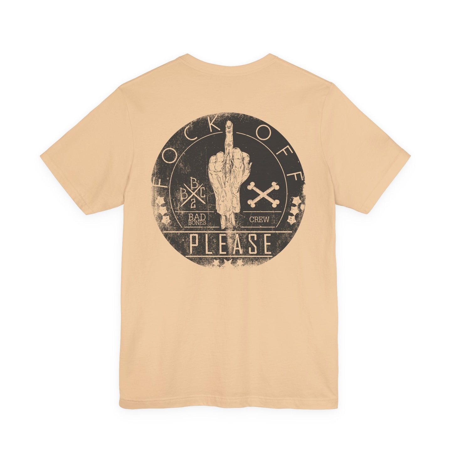 Middle Finger Skull Graphic Design Unisex Cotton T-Shirt A-11