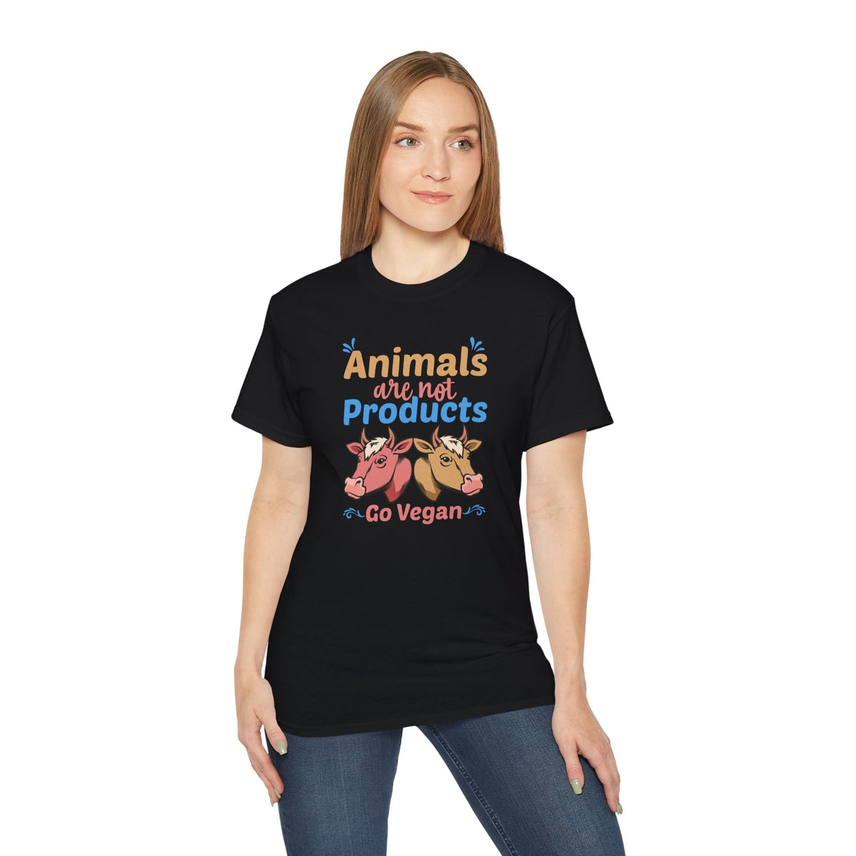 Animals Are Not Products Go Vegan T-Shirt | Vegan Animal Rights Tee