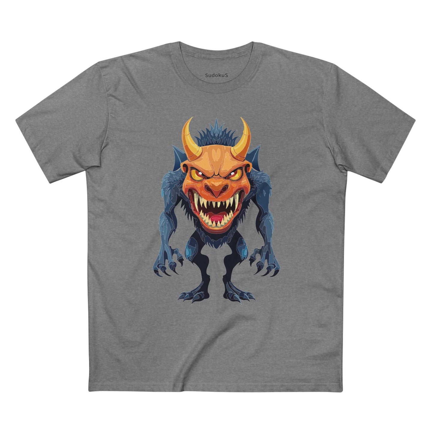 Cartoon Monsters Graphic Unisex 100 Cotton Staple Tee 5