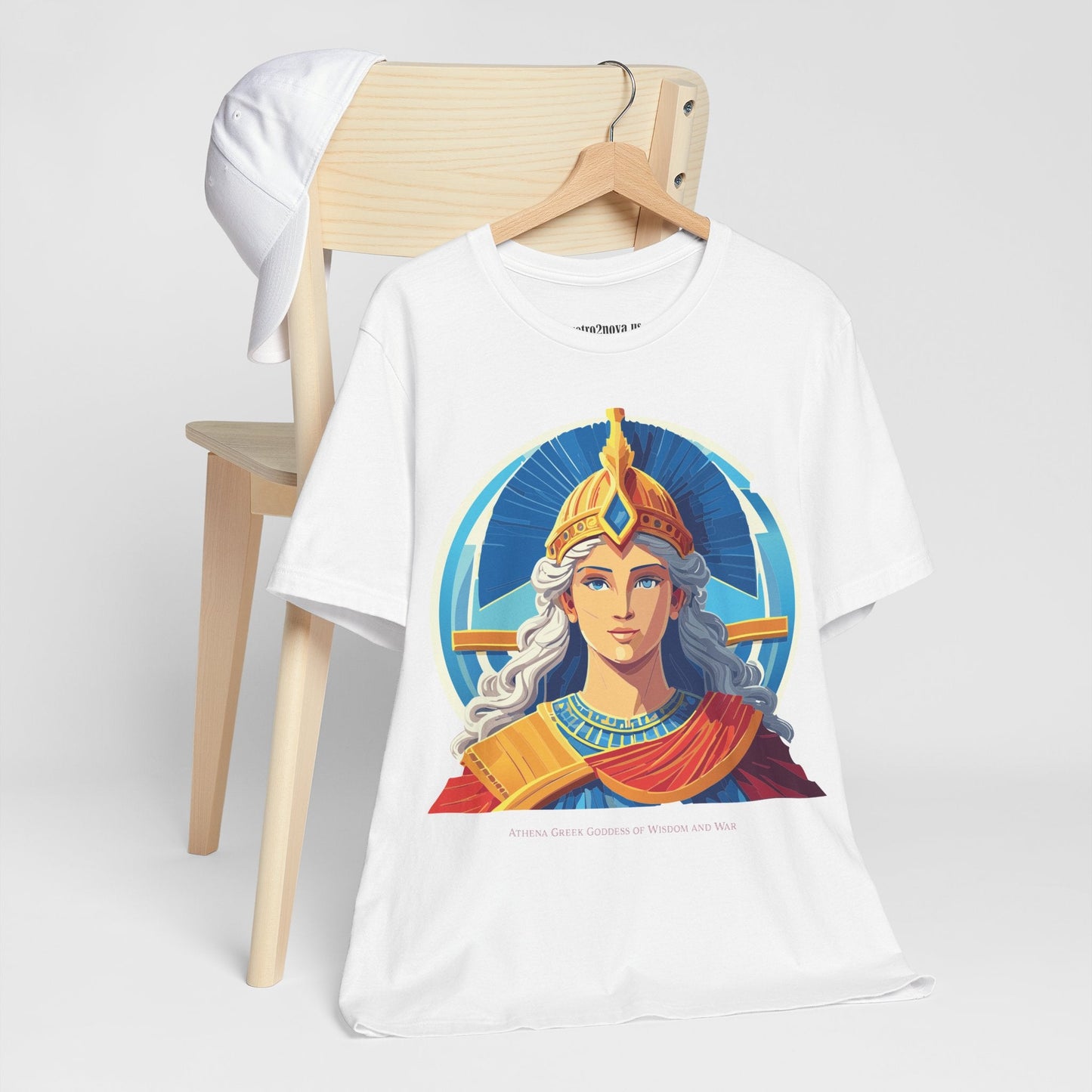 Athena Goddess Graphic Cotton T Shirt Unisex Tee by Retro2Nova Original Art Vintage Inspired