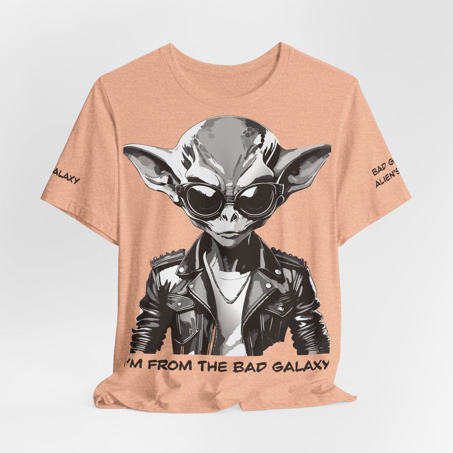 Alien Tee Shirt From Bad Galaxy Made To Order 100 Percent Cotton Eco Friendly Inks USA Designed